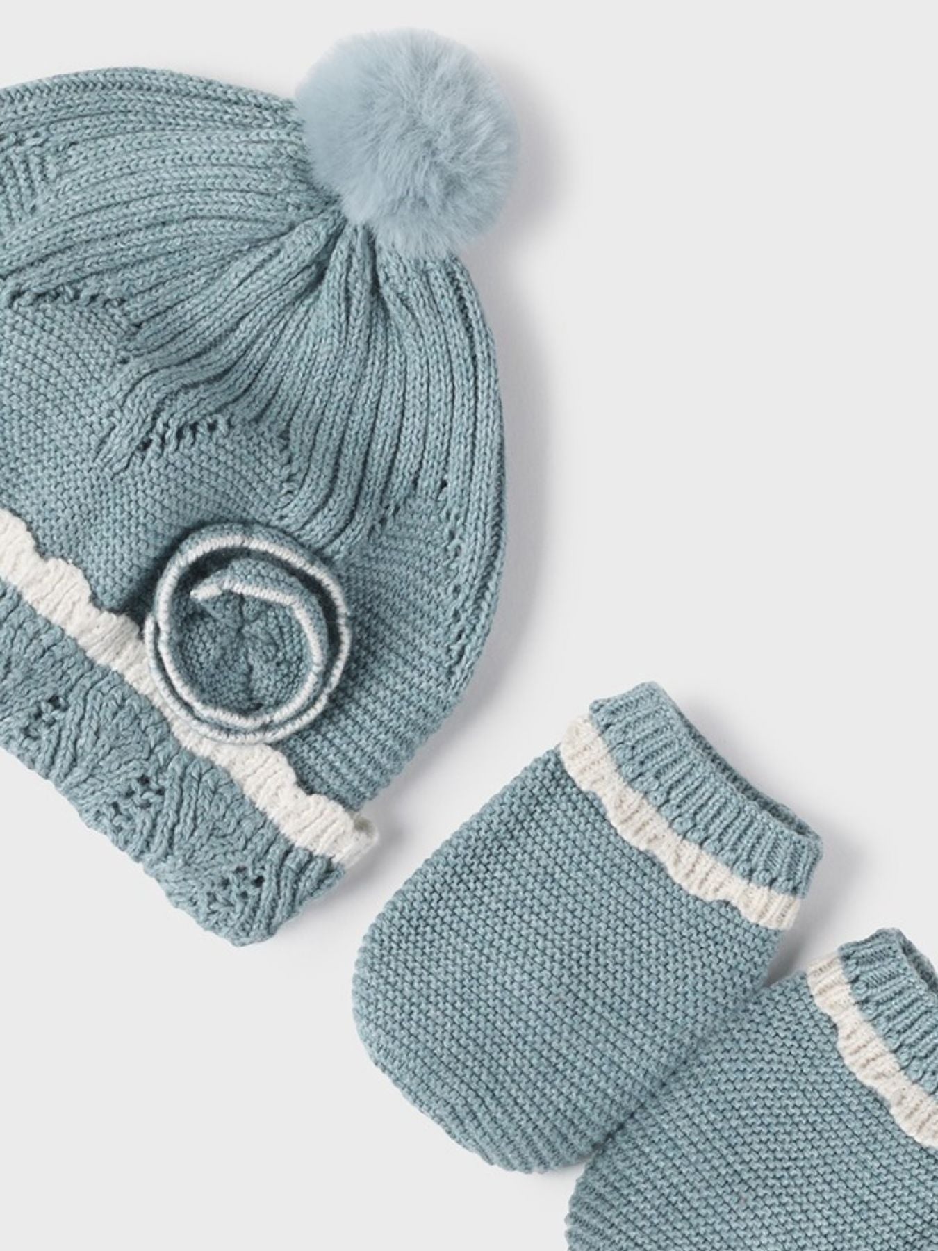 Compl. cappello e manopola VERDE 2D-9767/V - NANU' BABY