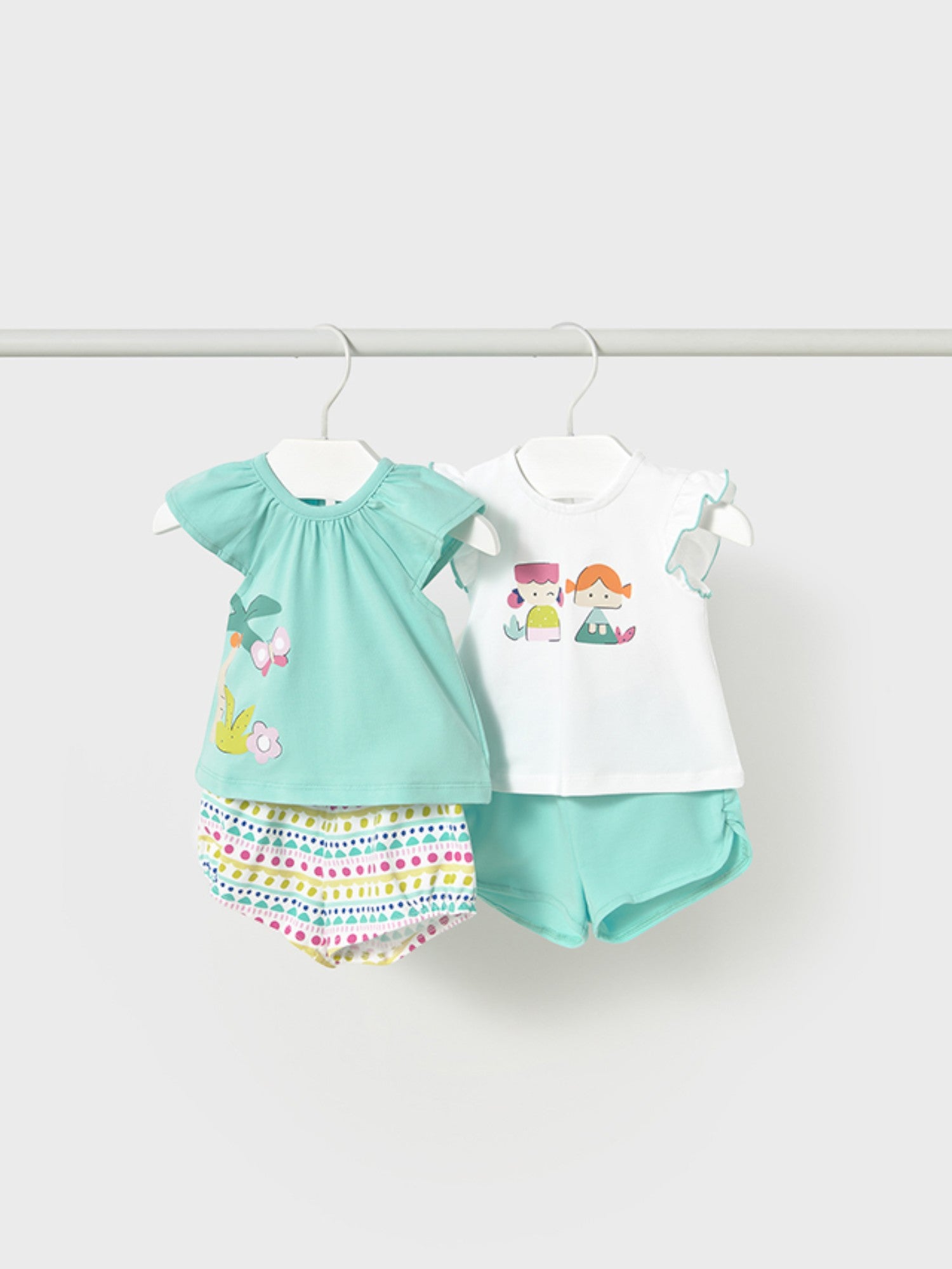 Completo punto 4 pezzi Bimba VERDE 1671 /V - NANU' BABY