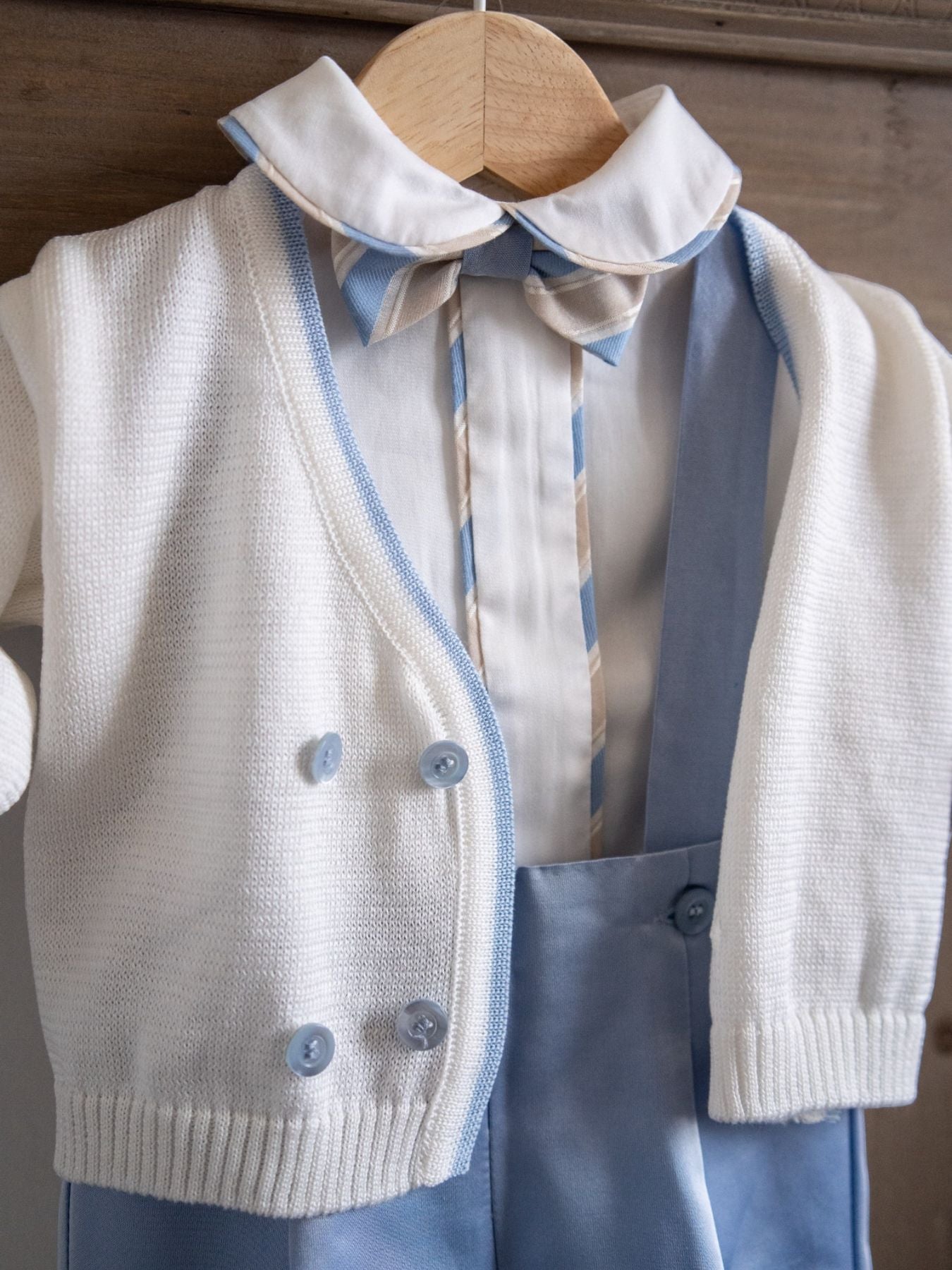Completo cerimonia con papillon Bimbo CIELO EN71060 - NANU' BABY