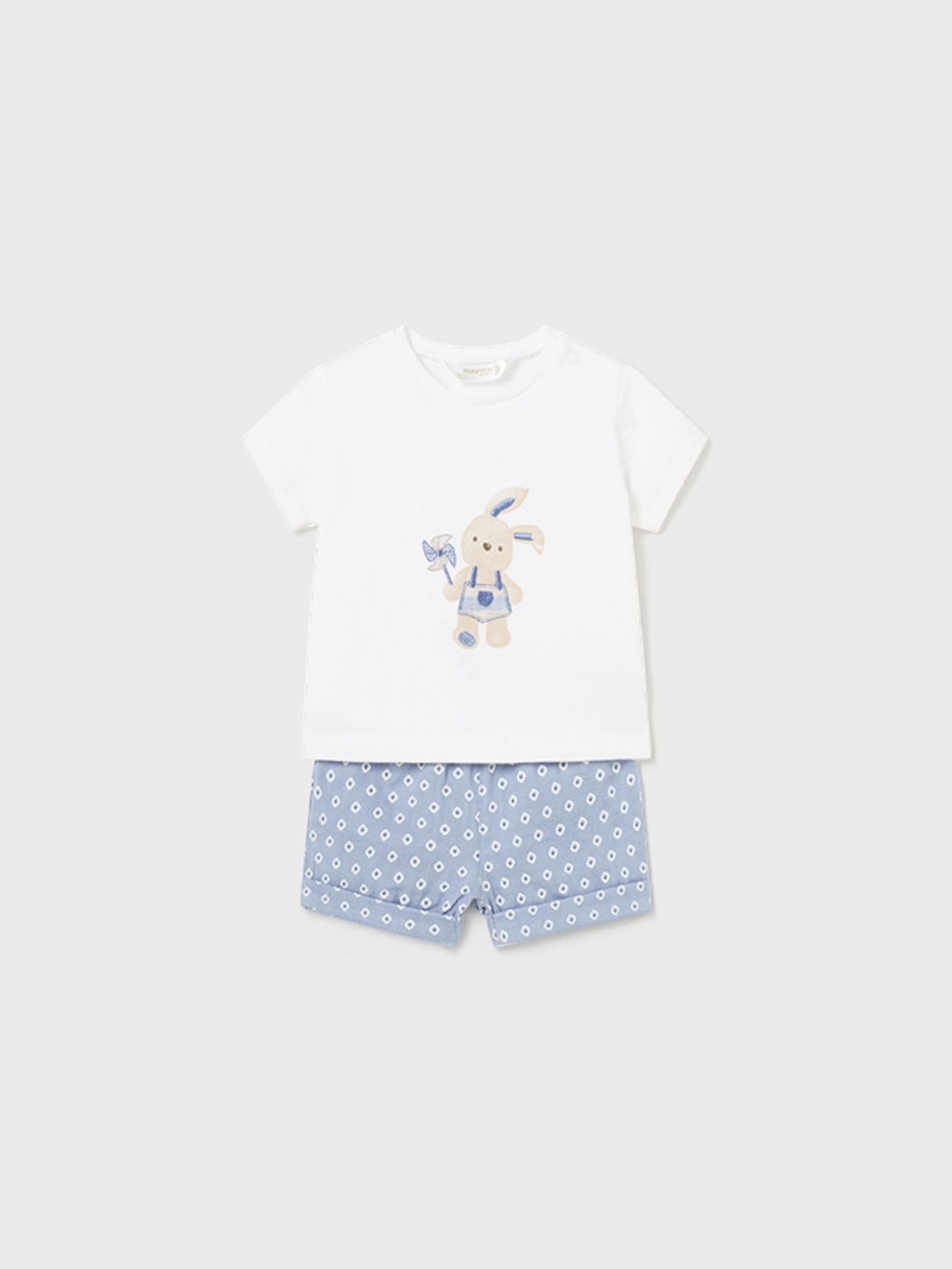 Pant.corto e maglietta Bimbo BIANCO 1205/B - NANU' BABY