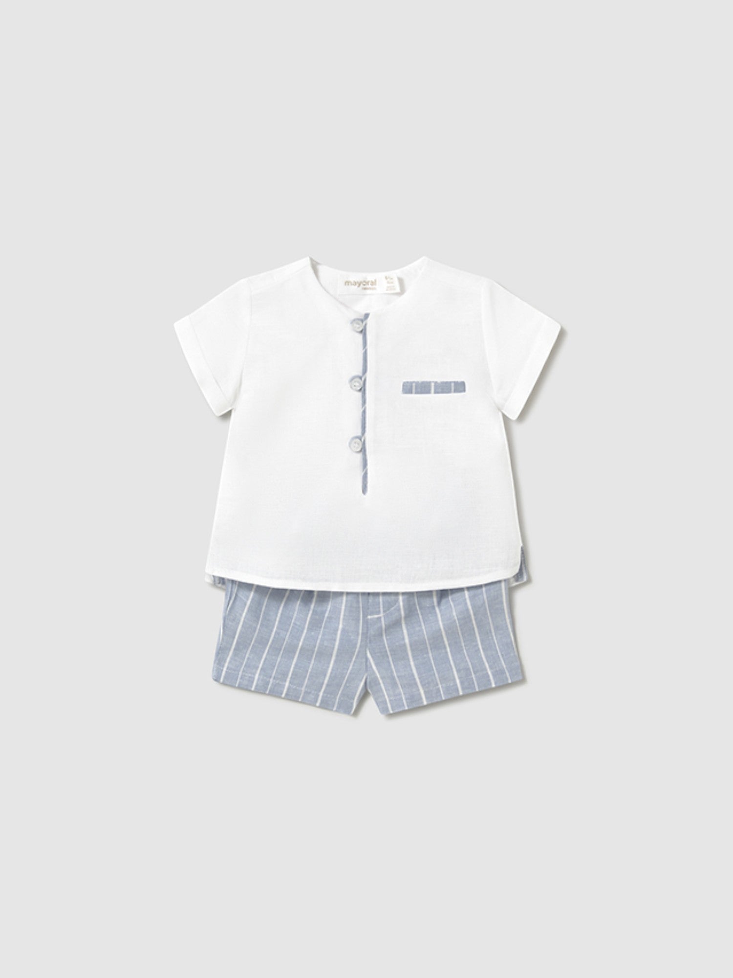 Completo pantalone corto Bimbo AZZURRO 1211 /AZ - NANU' BABY