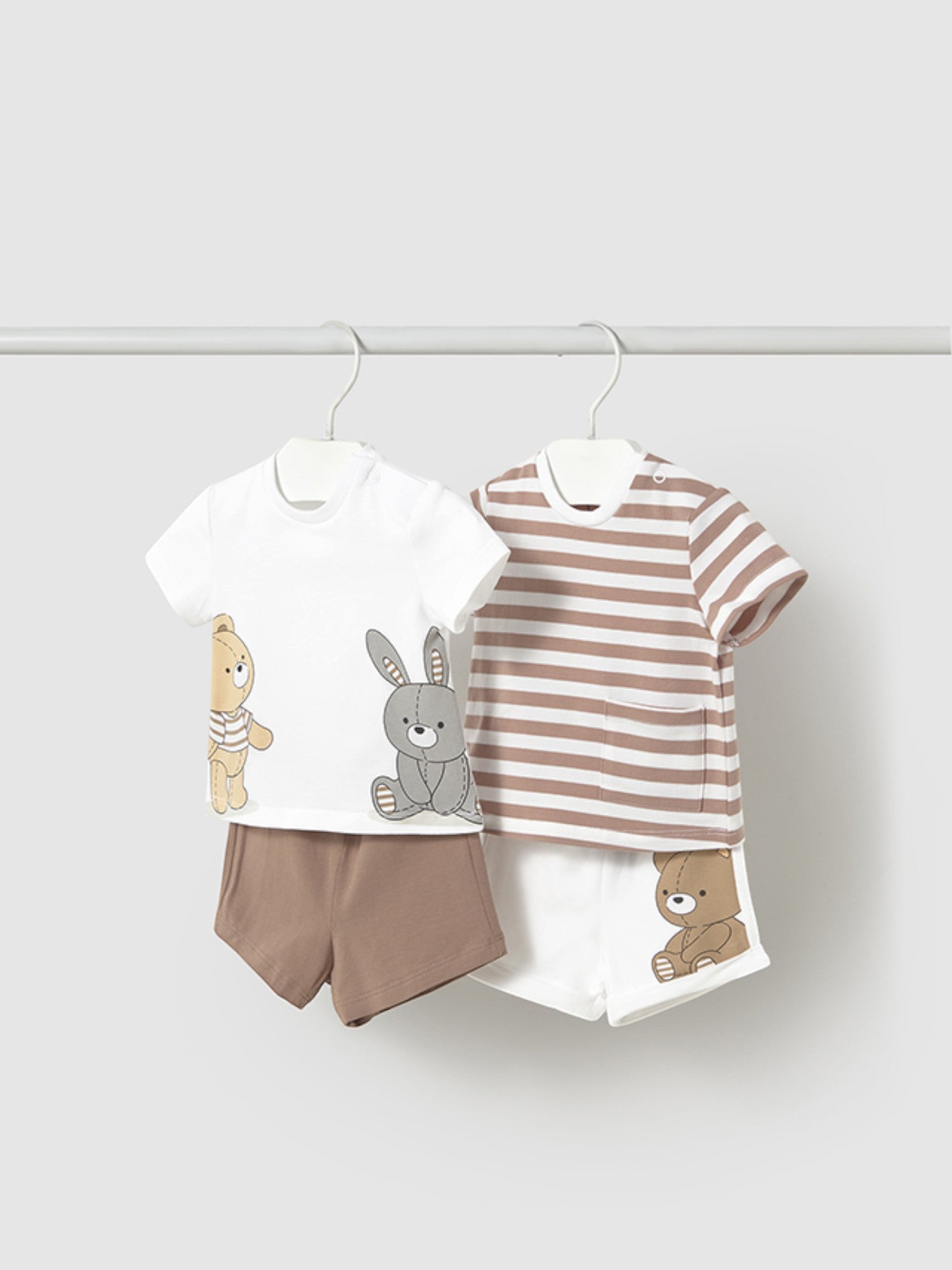 Completo punto 4 pezzi Bimbo MARRONE 1609 /M - NANU' BABY
