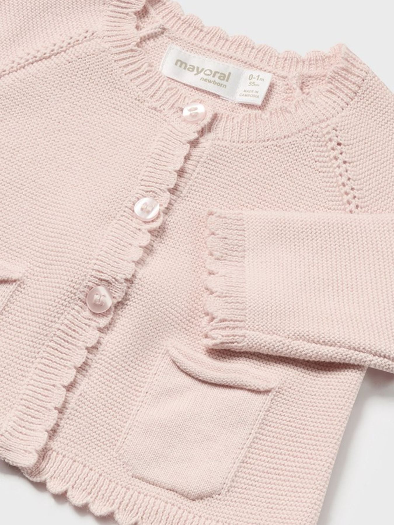 Giacchino lungo maglia Bimba ROSA CIPRIA 1376/N - NANU' BABY