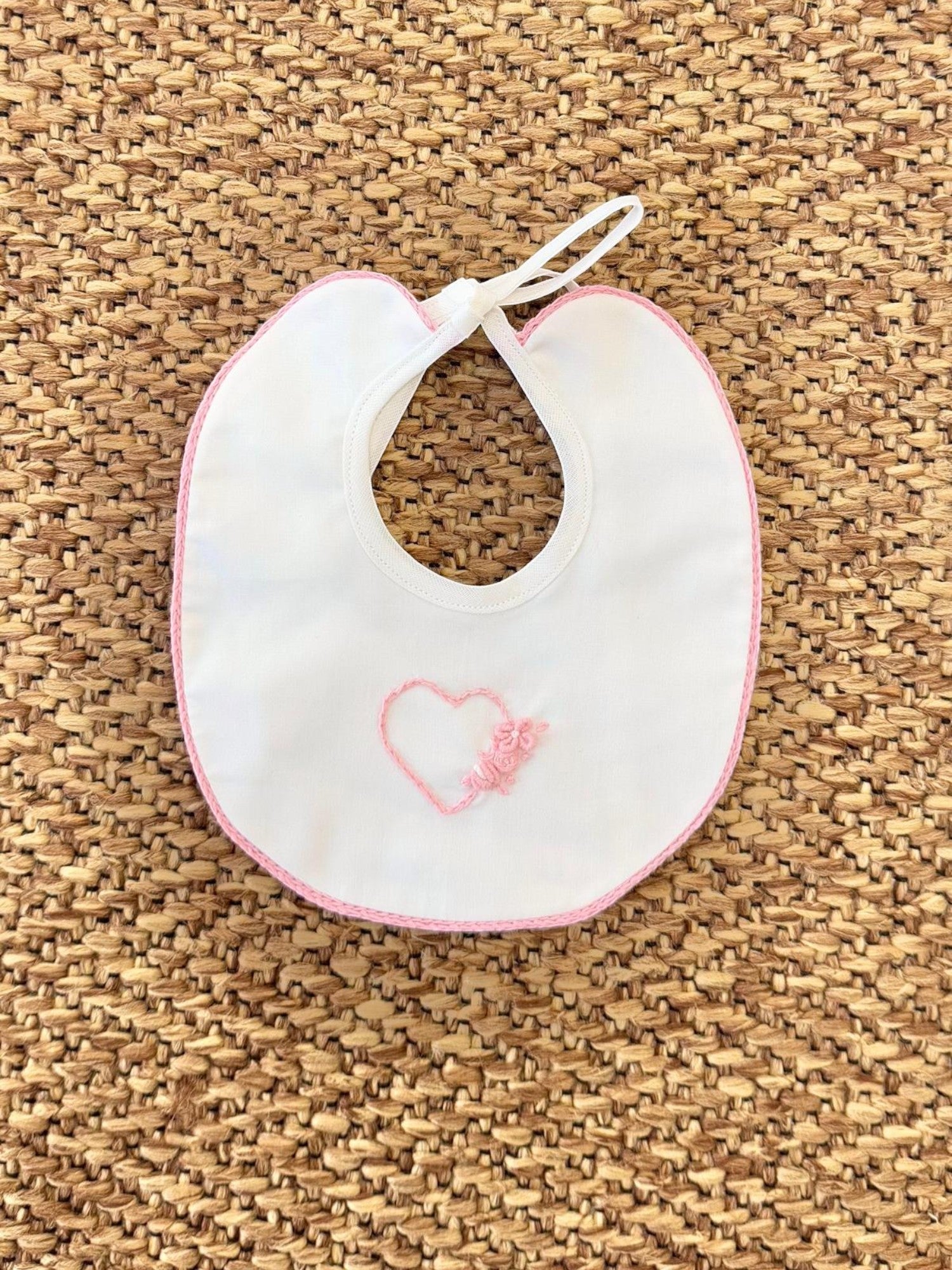 Bavetta Cuore Neonata ROSA TAORMINA 1415 - NANU' BABY