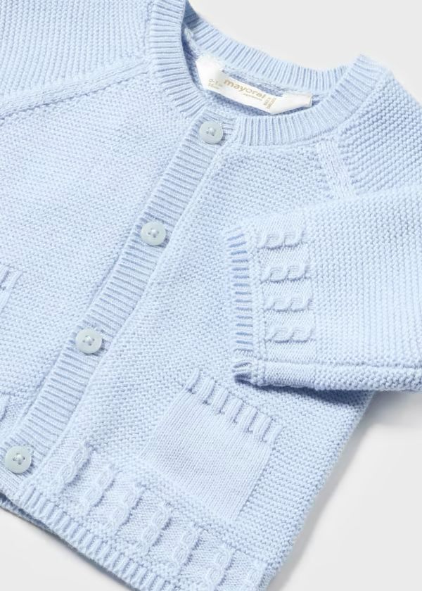 Cardigan basic in caldo cotone Bimbo CIELO 2301-C - NANU' BABY