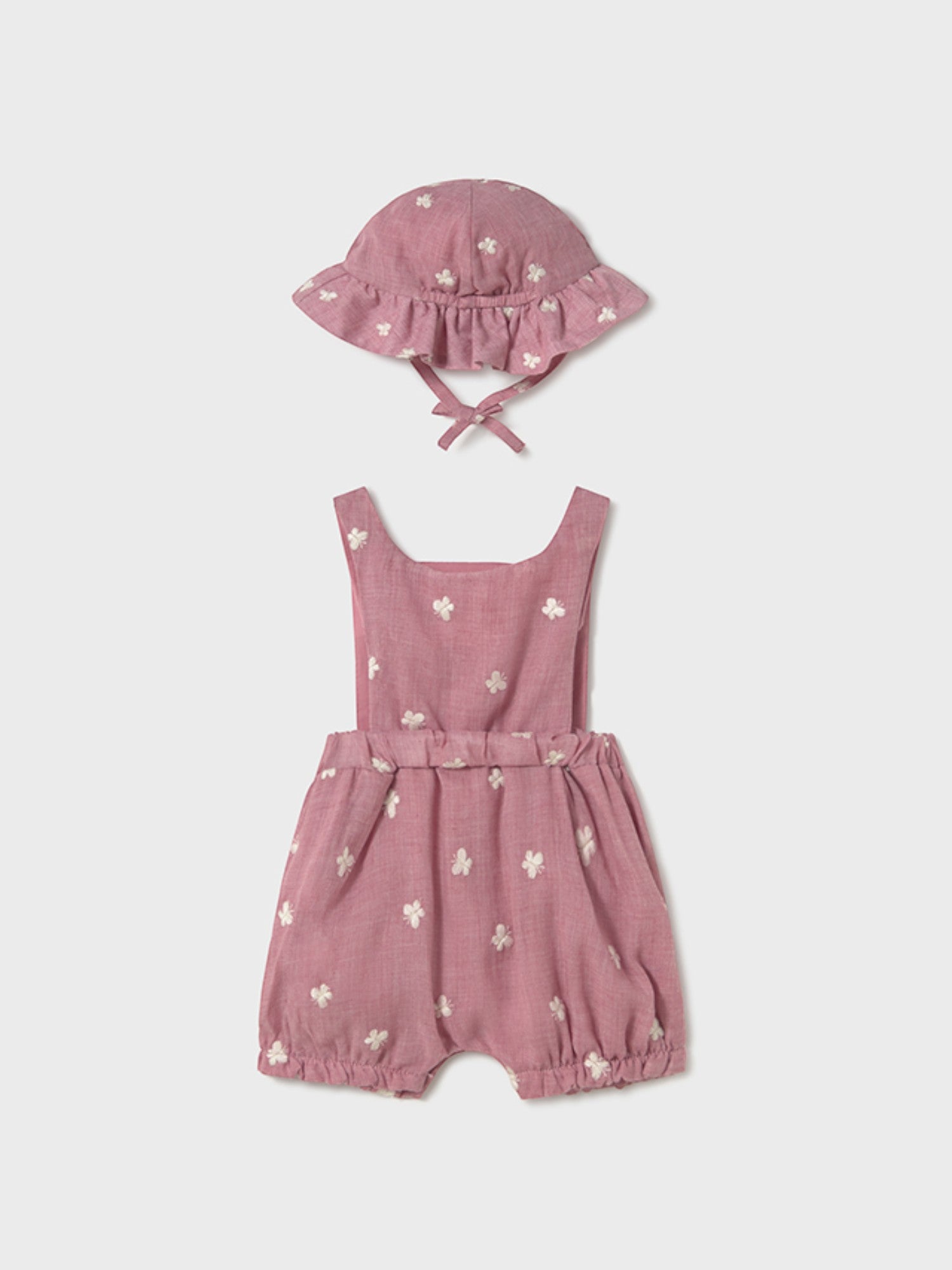 Salopette e cappello Bimba ROSA 1665 /R - NANU' BABY