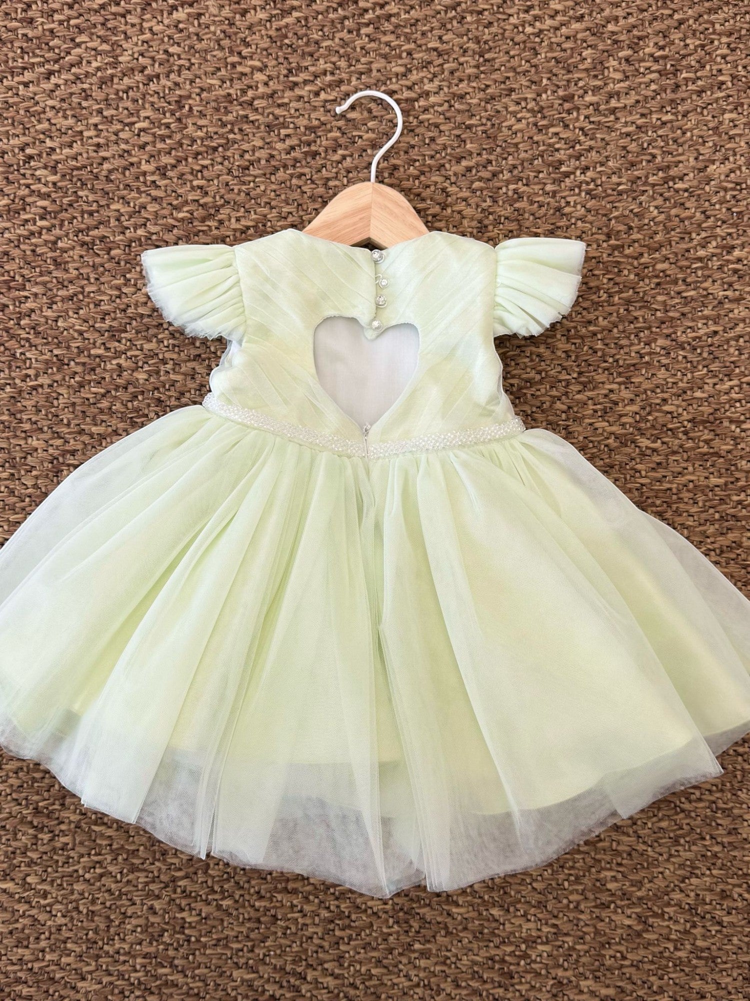 Abito dritto Bimba VERDE GG25D06I/V - NANU' BABY