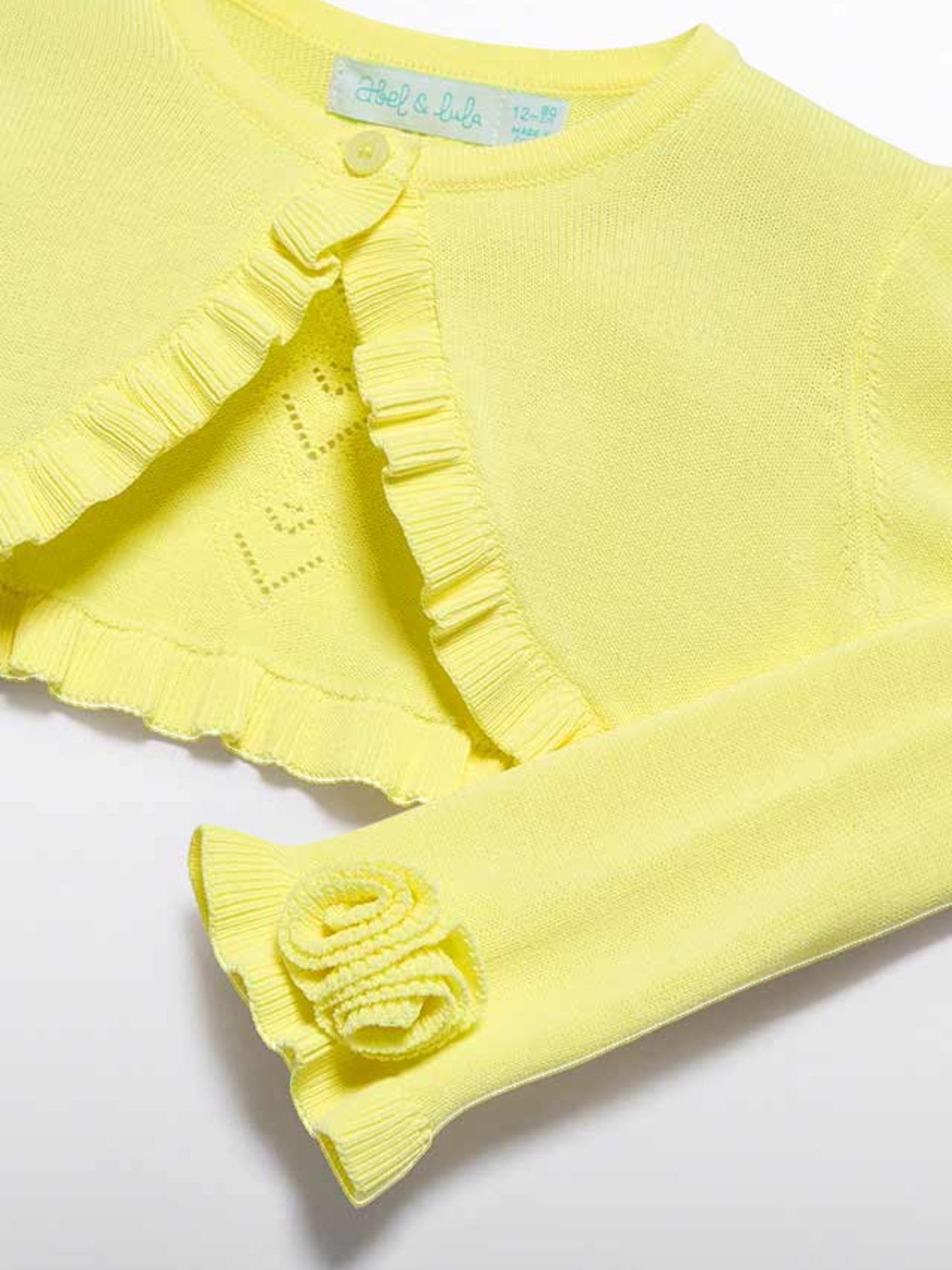 Cardigan tricot traforato Bimba GIALLO 5381 /13 - NANU' BABY