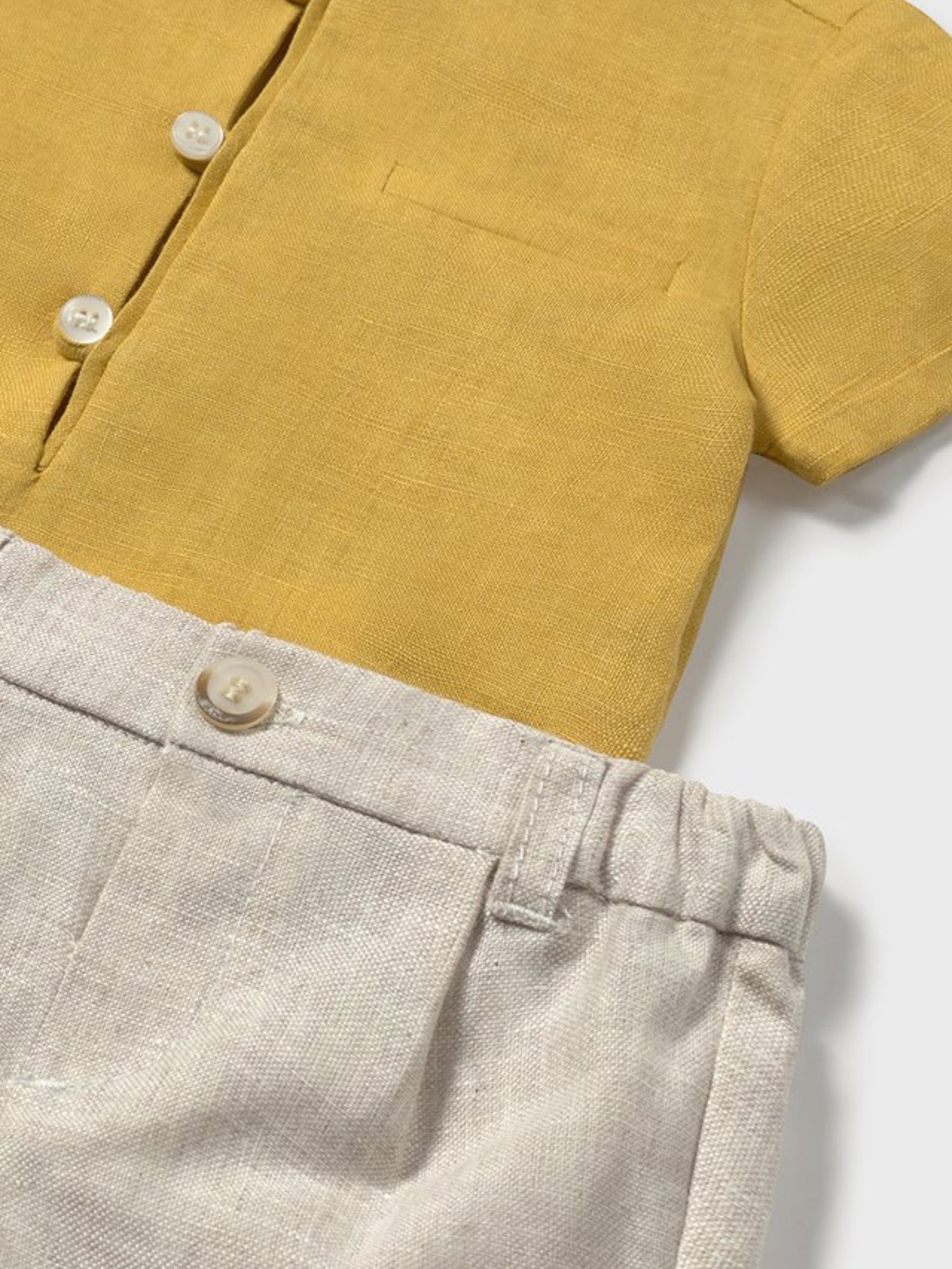 Completo pantalone corto Bimbo GIALLO 1211 /G - NANU' BABY