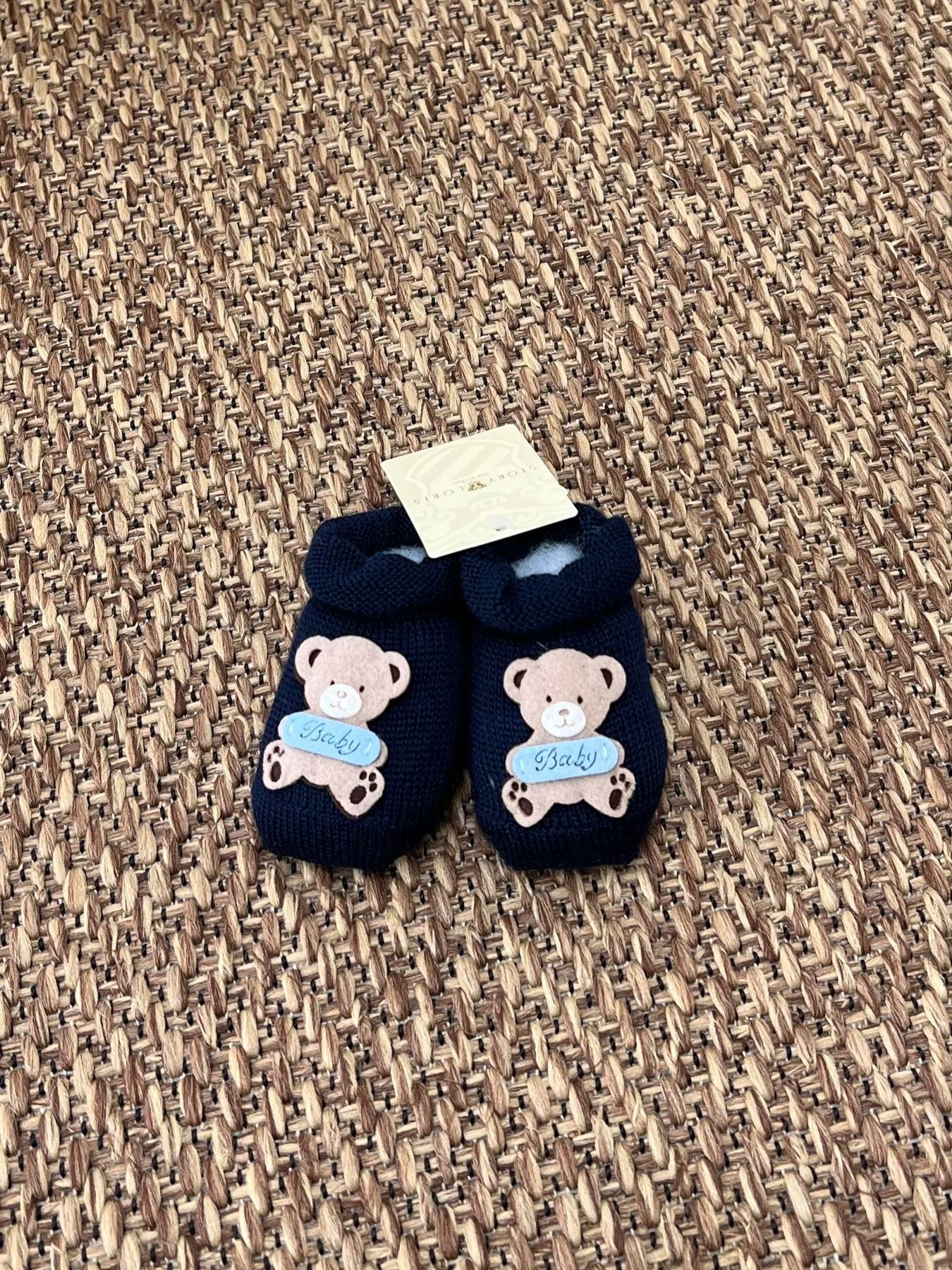 Babbucce Orsetto Baby Neonato BLU 2835/B8 - NANU' BABY