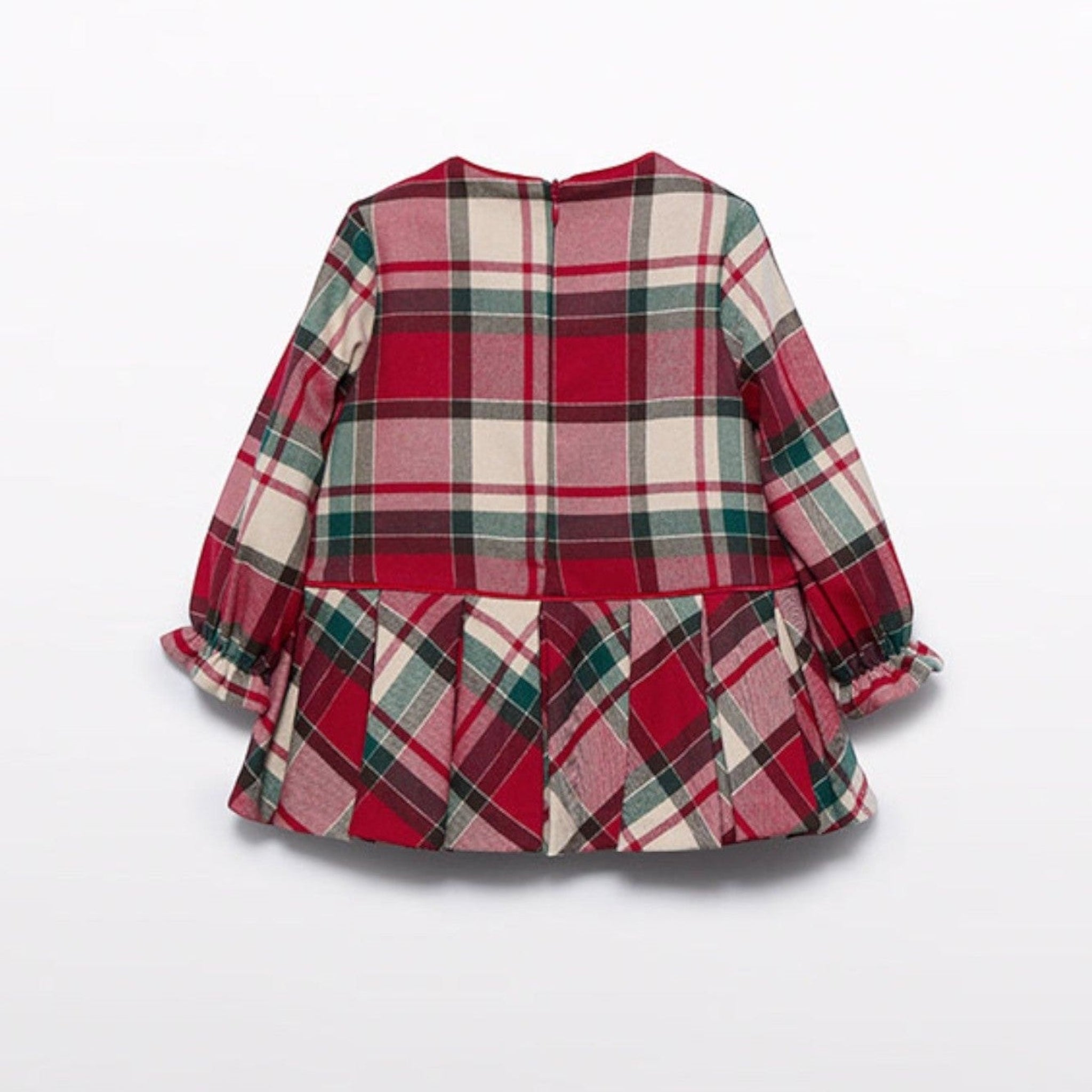 Abito quadri Bimba Rosso 5509/2 - NANU' BABY