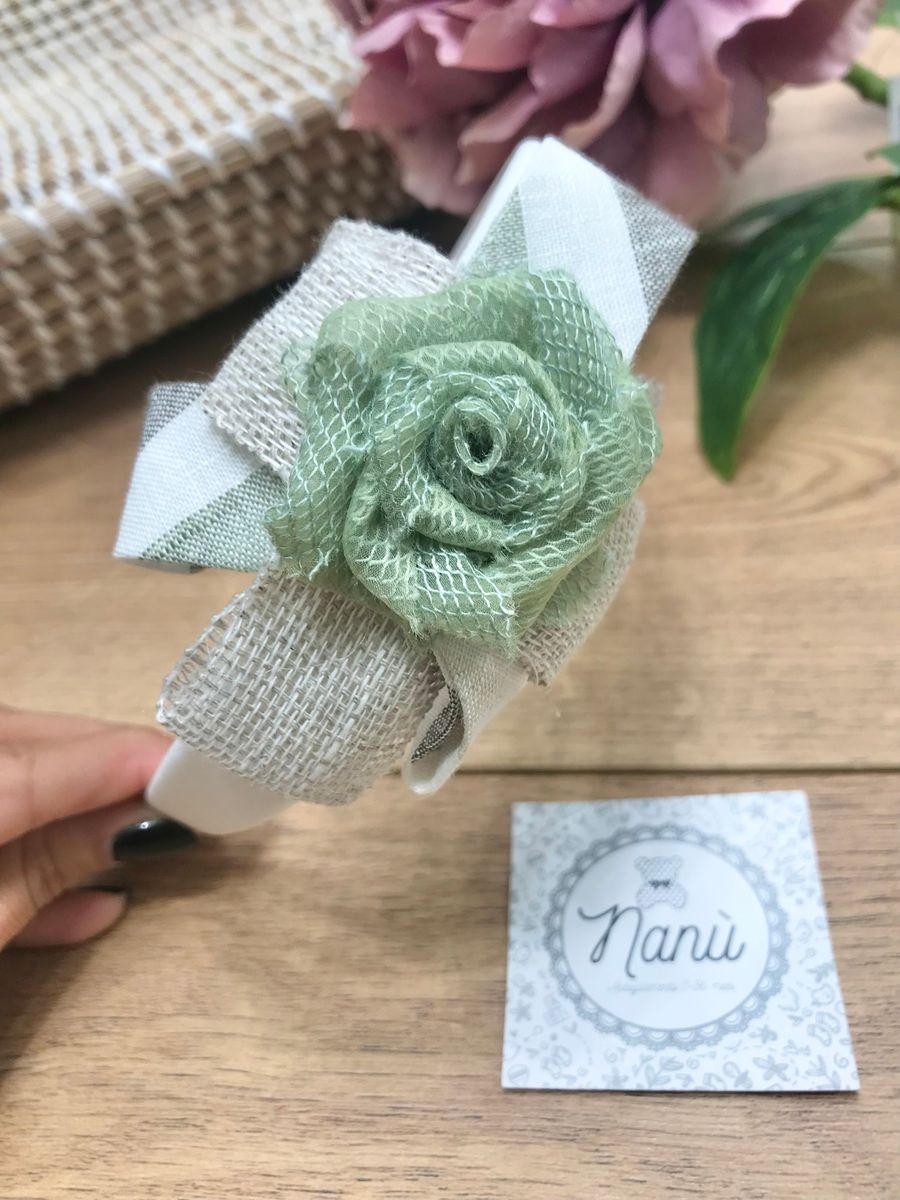 Cerchietto Fiore PANNA EG305FR - NANU' BABY