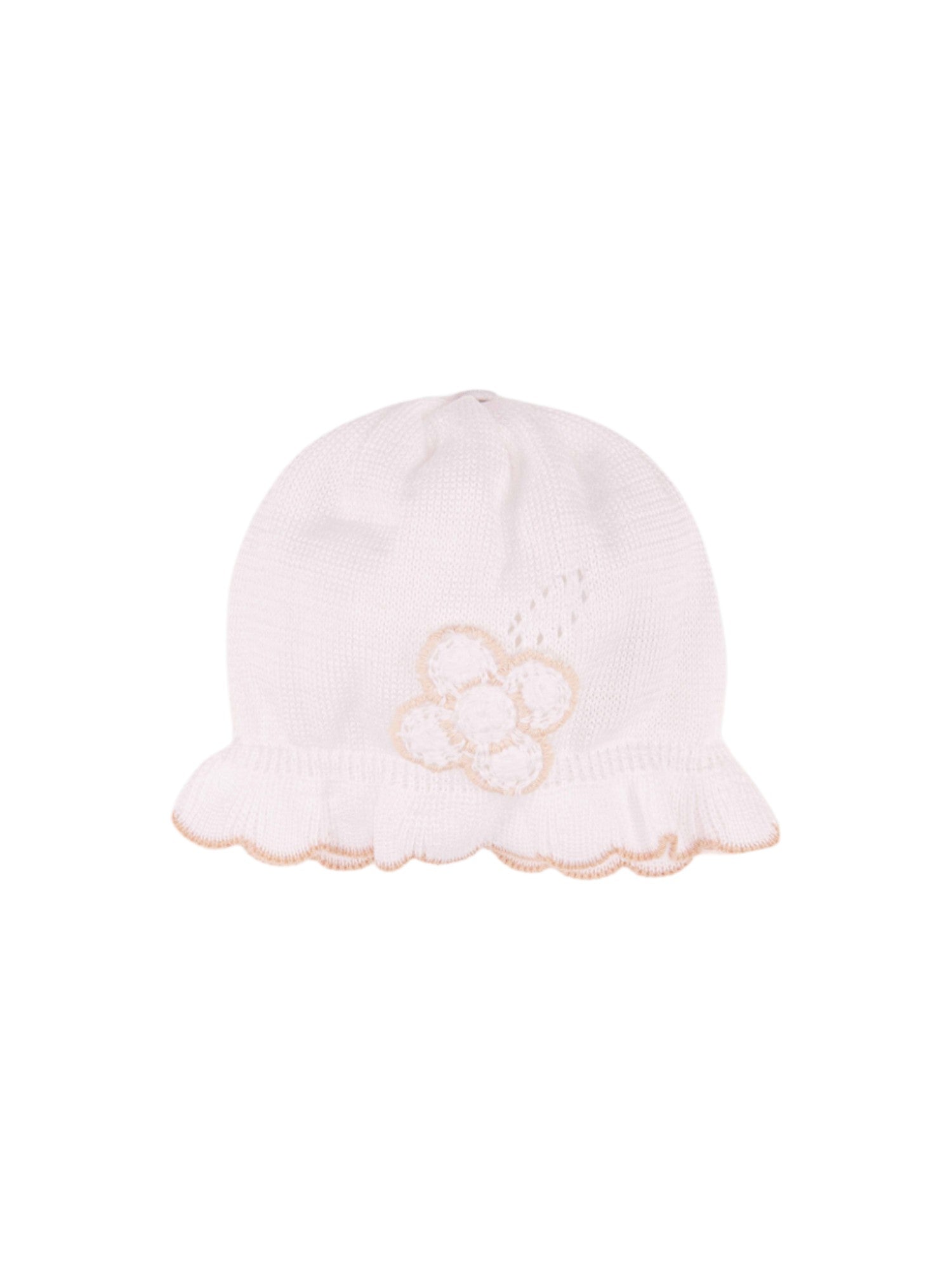 Cuffia Neonata BIANCO EB2971 - NANU' BABY