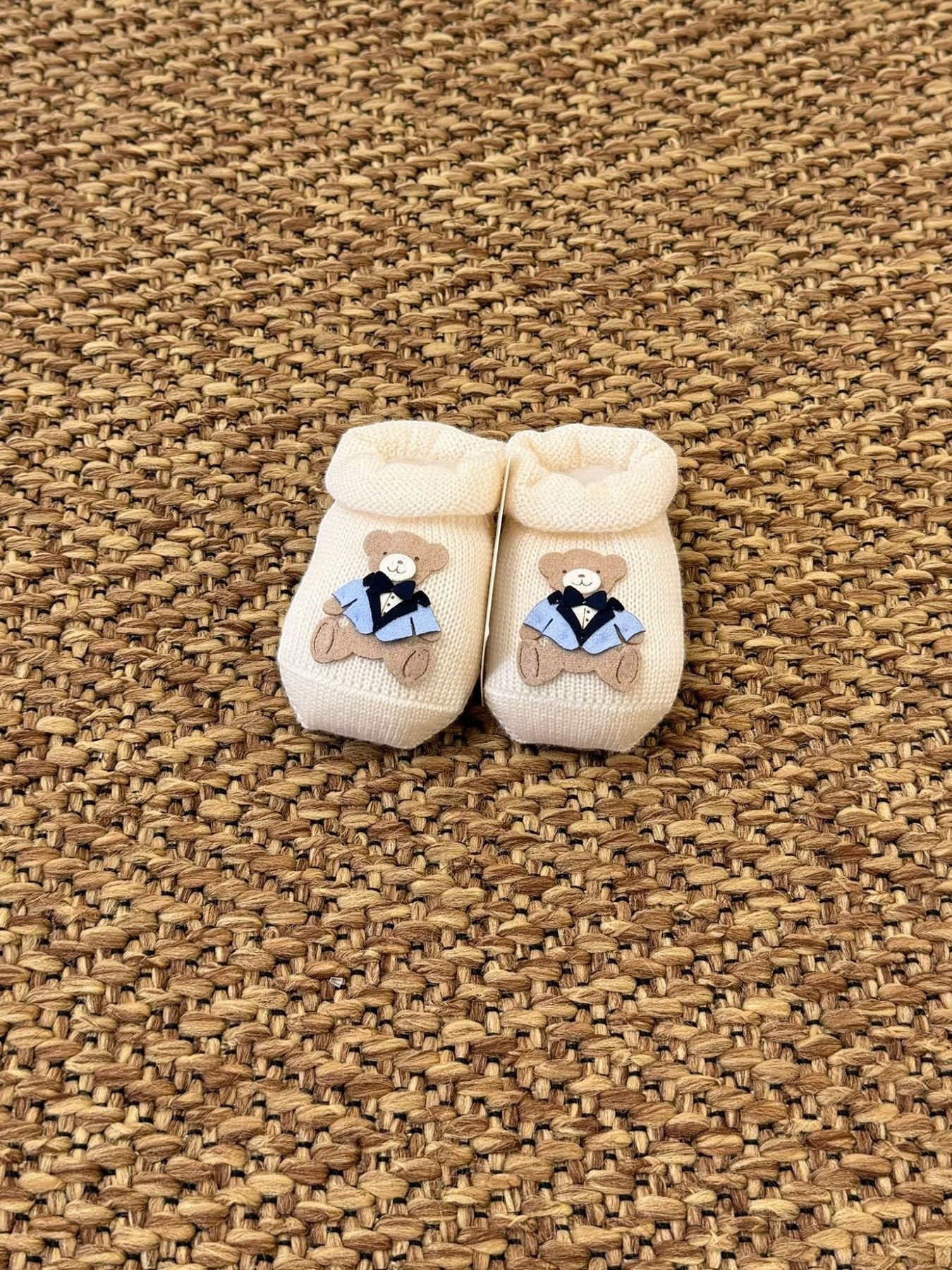Babbucce Orsetto in smoking Neonato LATTE 30561/X1 - NANU' BABY