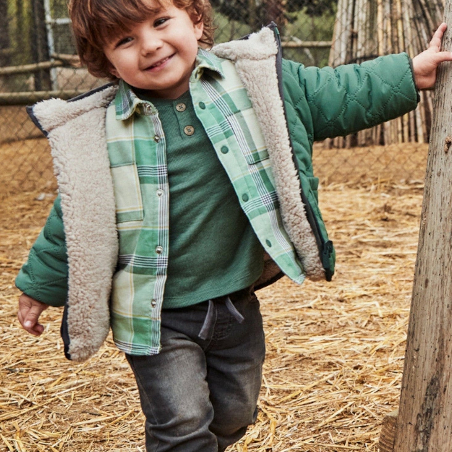 Giaccone trapuntato reversibi Bimbo Verde 2422/96 - NANU' BABY