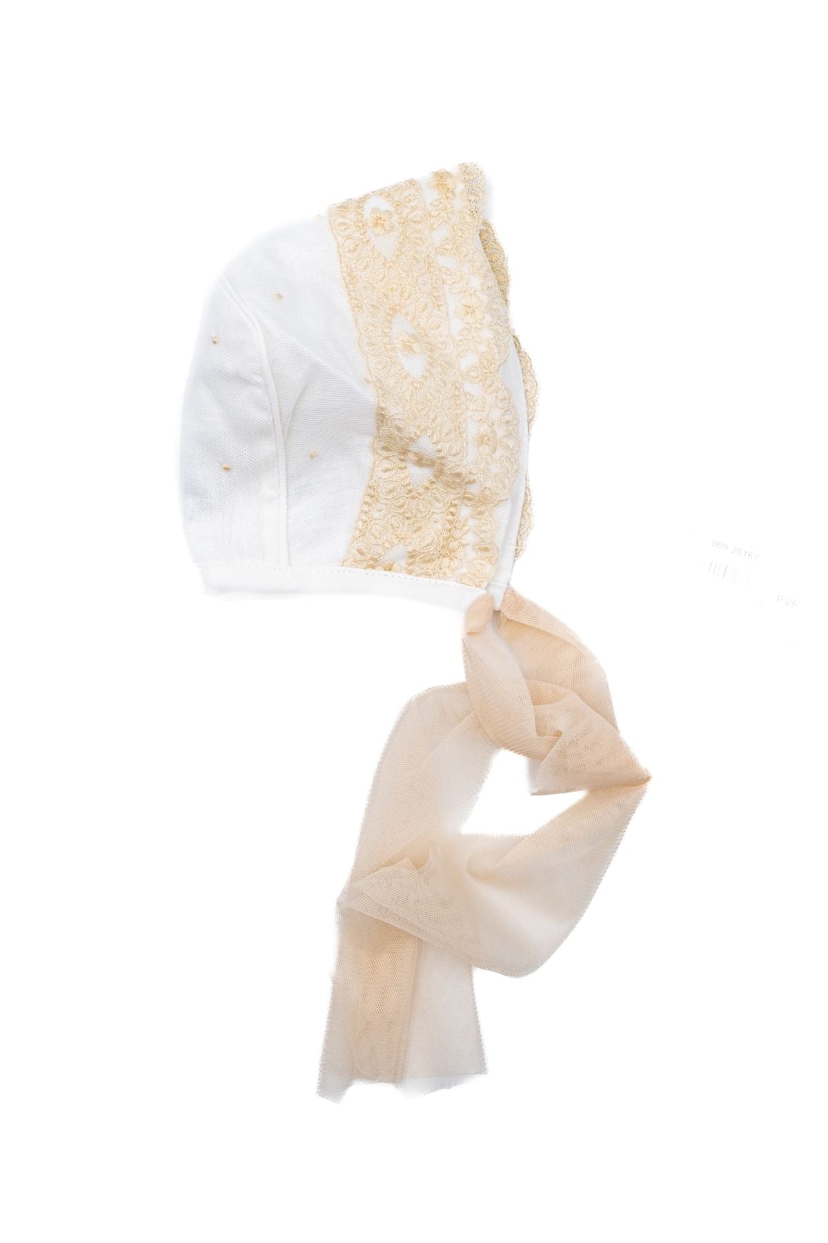 Cuffia in tessuto Jazmin Neonata CRUDO 009-20167 - NANU' BABY