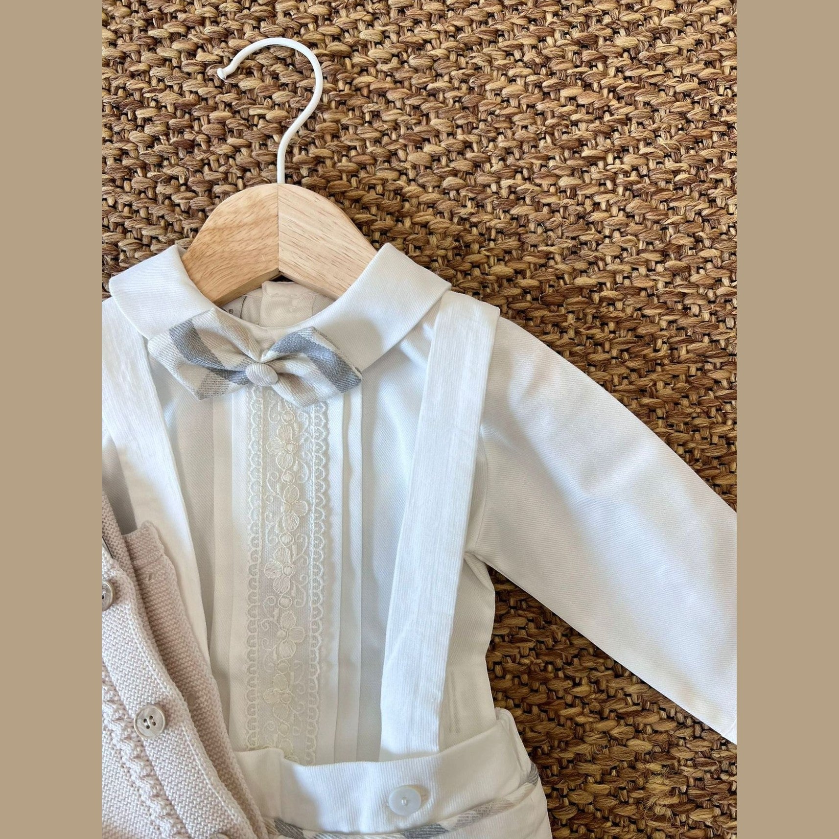 Completo Cerimonia Papillon Bimbo PANNA IK20760BIS - NANU' BABY