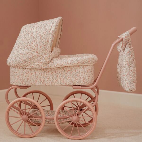 Carrozzina per bambole in metallo Rosa LD4586