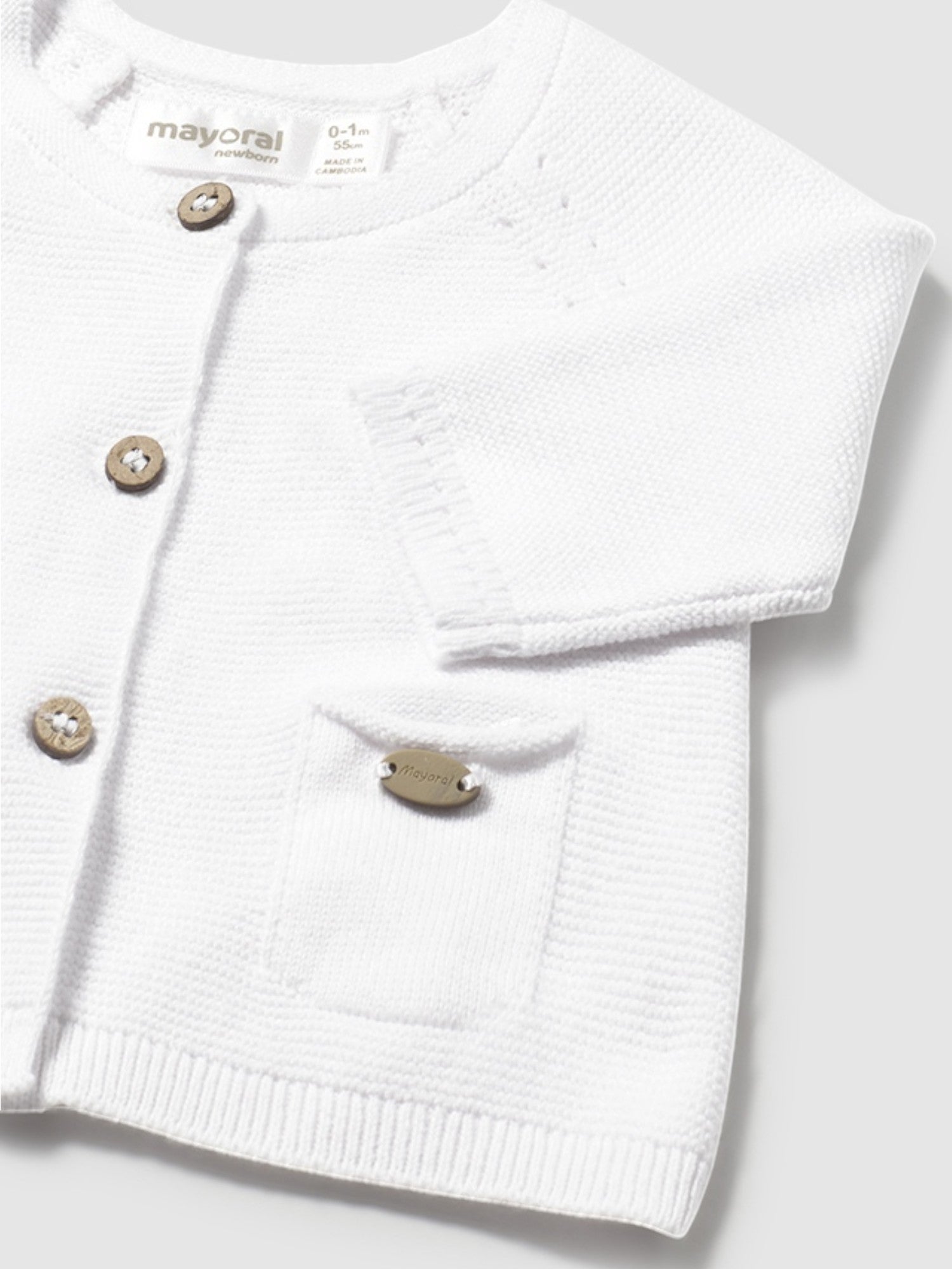 Giacchino lungo maglia Bimba BIANCO 1307 /BI - NANU' BABY