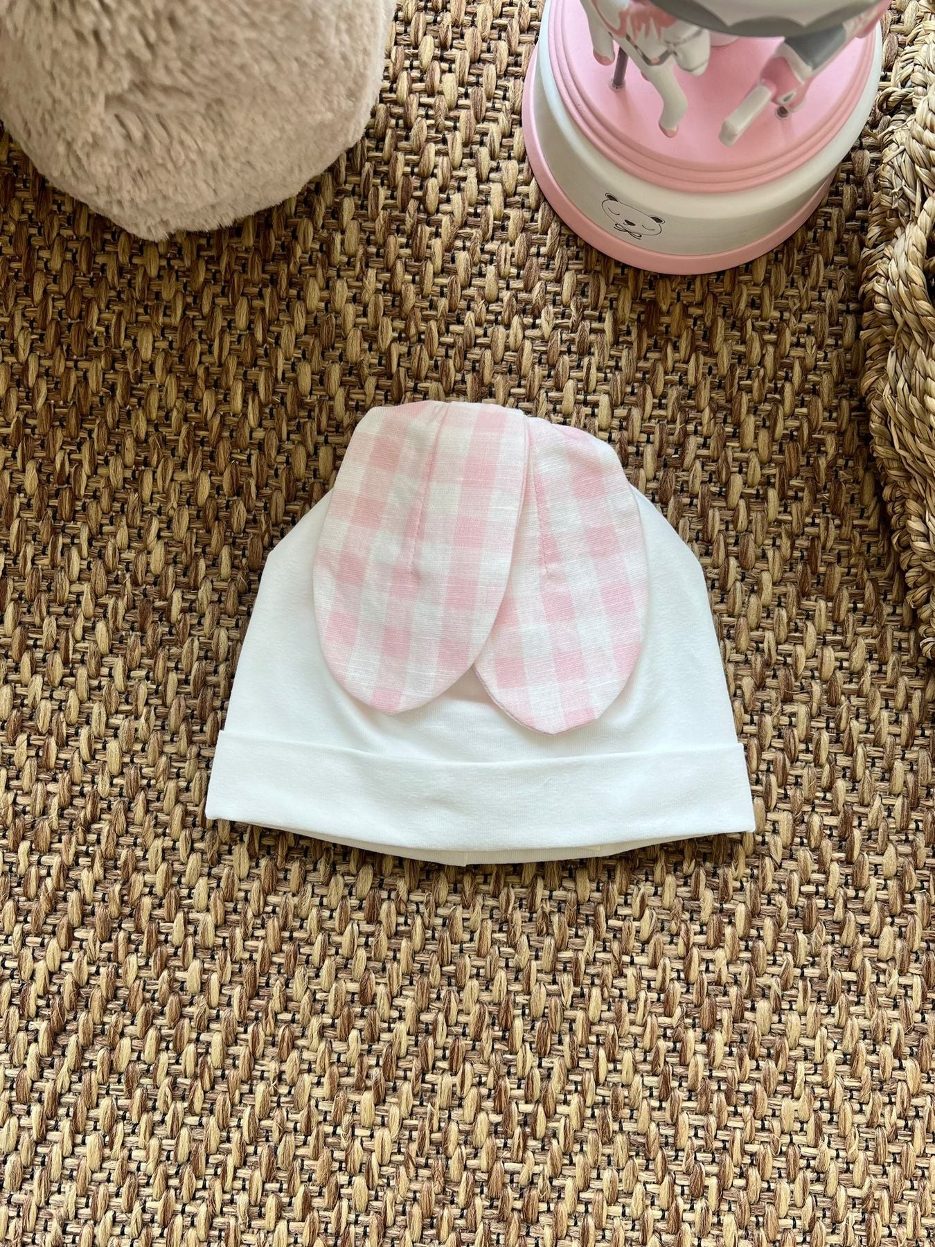 Cuffia Coniglietta Neonata VANIGLIA EL2573 - NANU' BABY