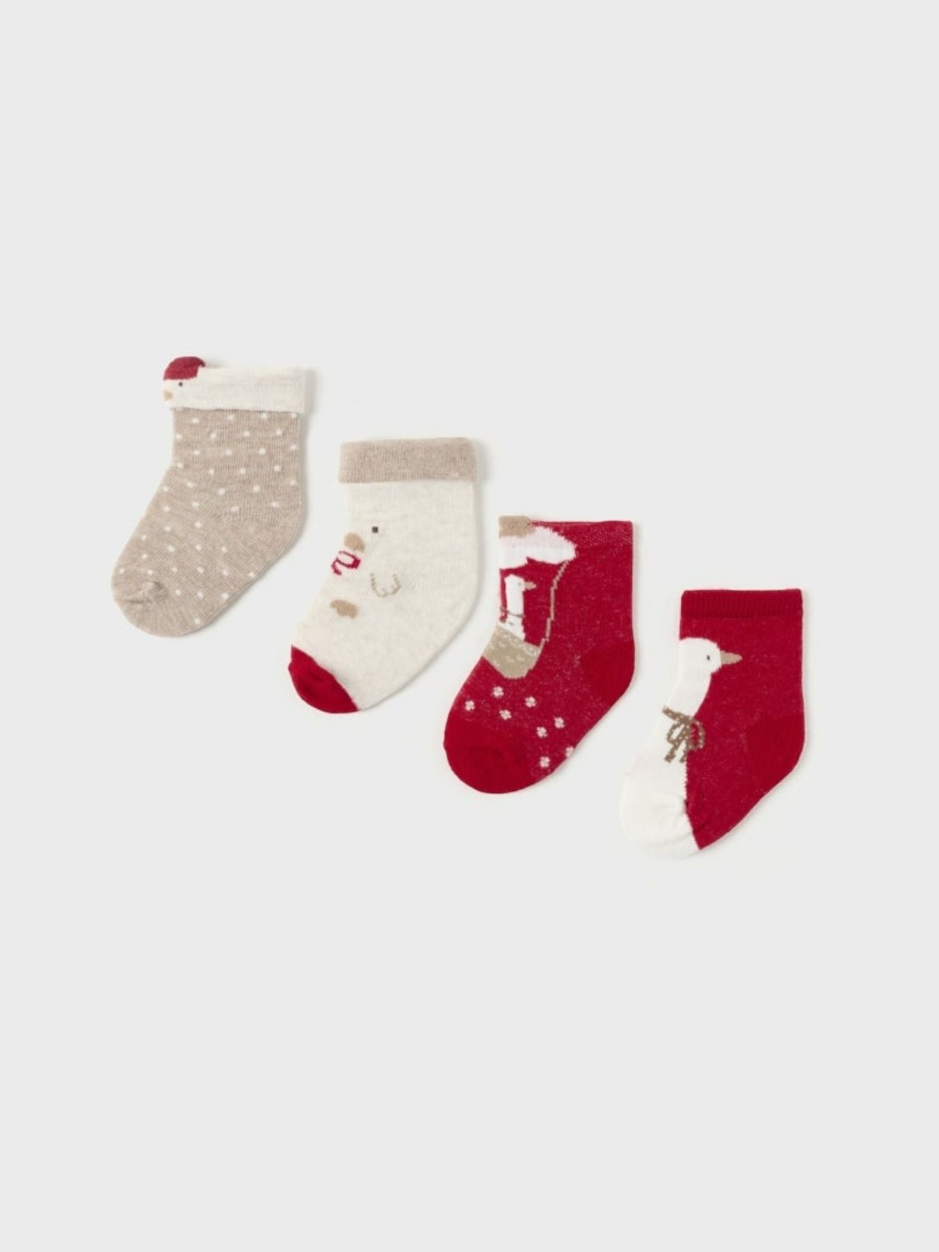 Set 4 calze ROSSO 2G-9762/RS - NANU' BABY