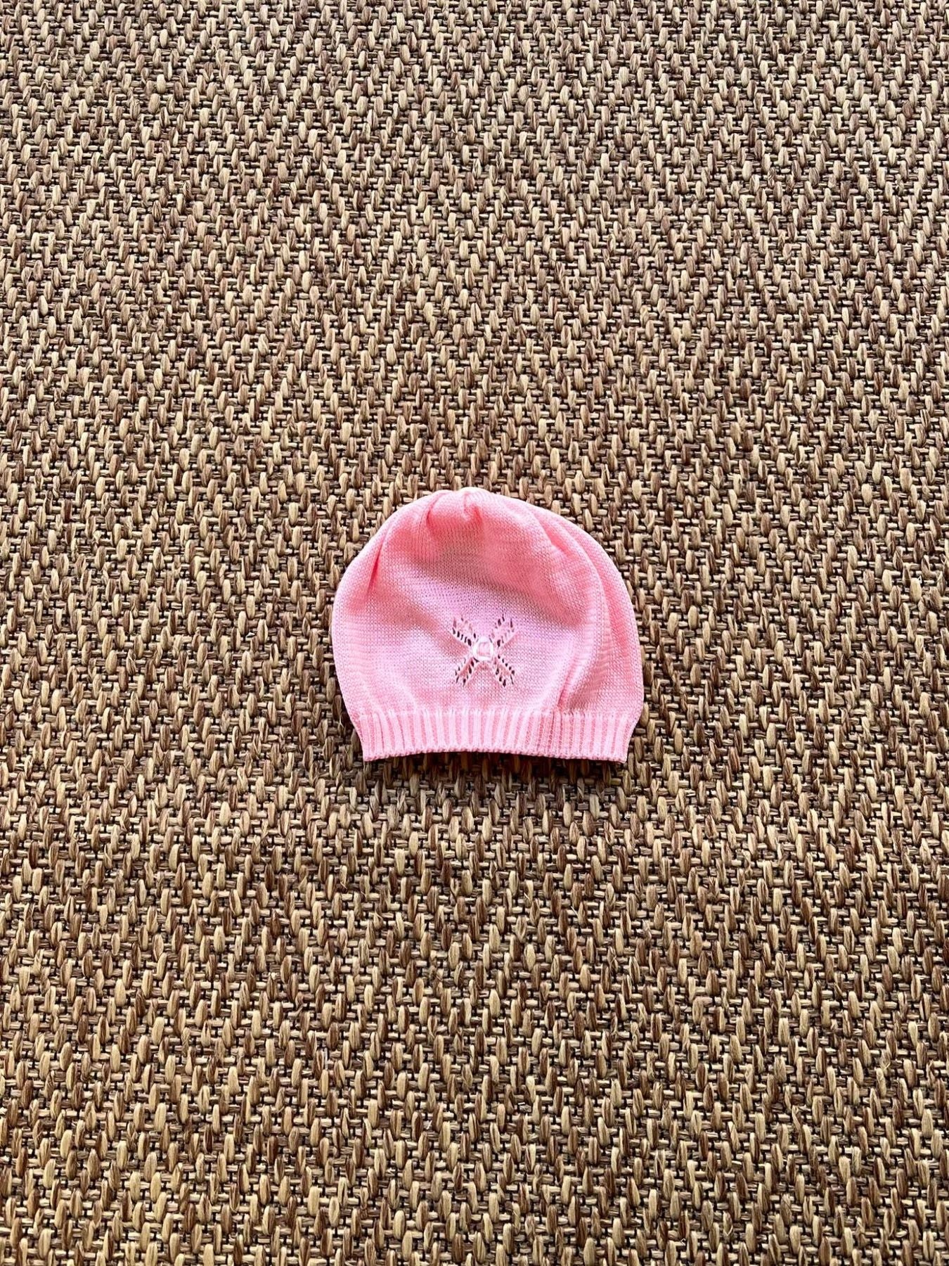 Cuffia in filo di cotone Neonata ROSA EP1471/T - NANU' BABY
