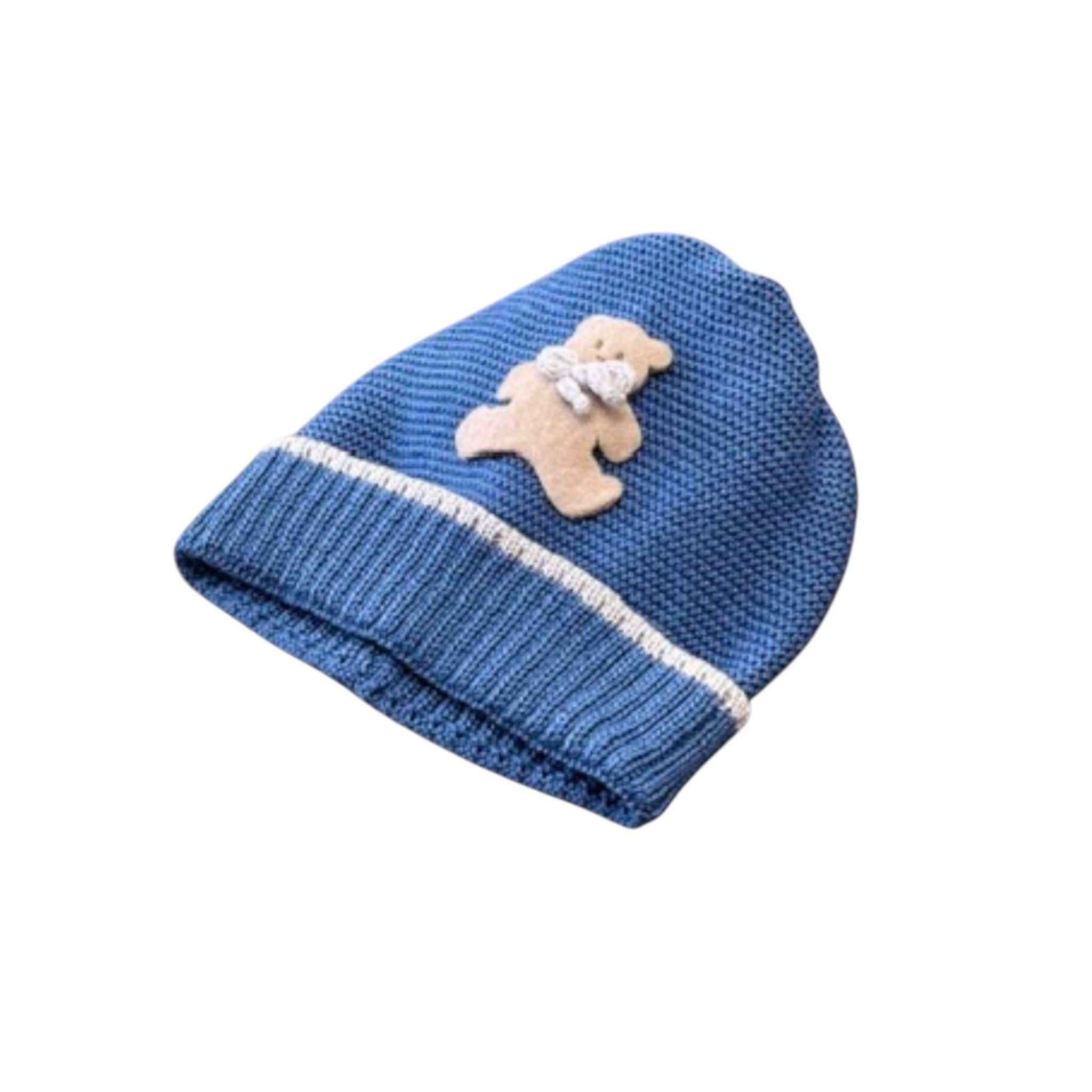 Cuffia Orsetto Neonato Blu ORSETTO 603