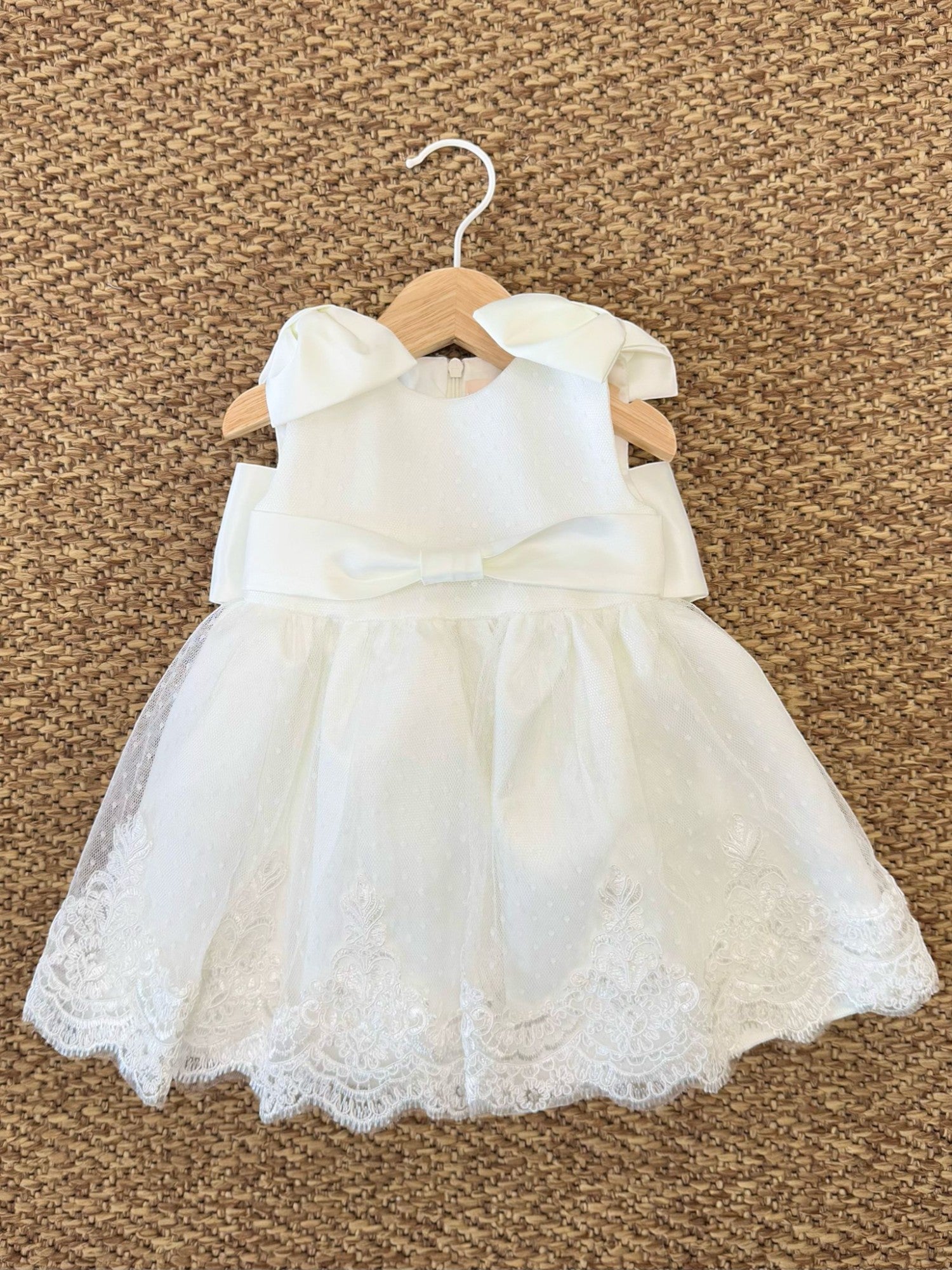 Abito Cerimonia dritto Bimba AVORIO GG25D03I - NANU' BABY