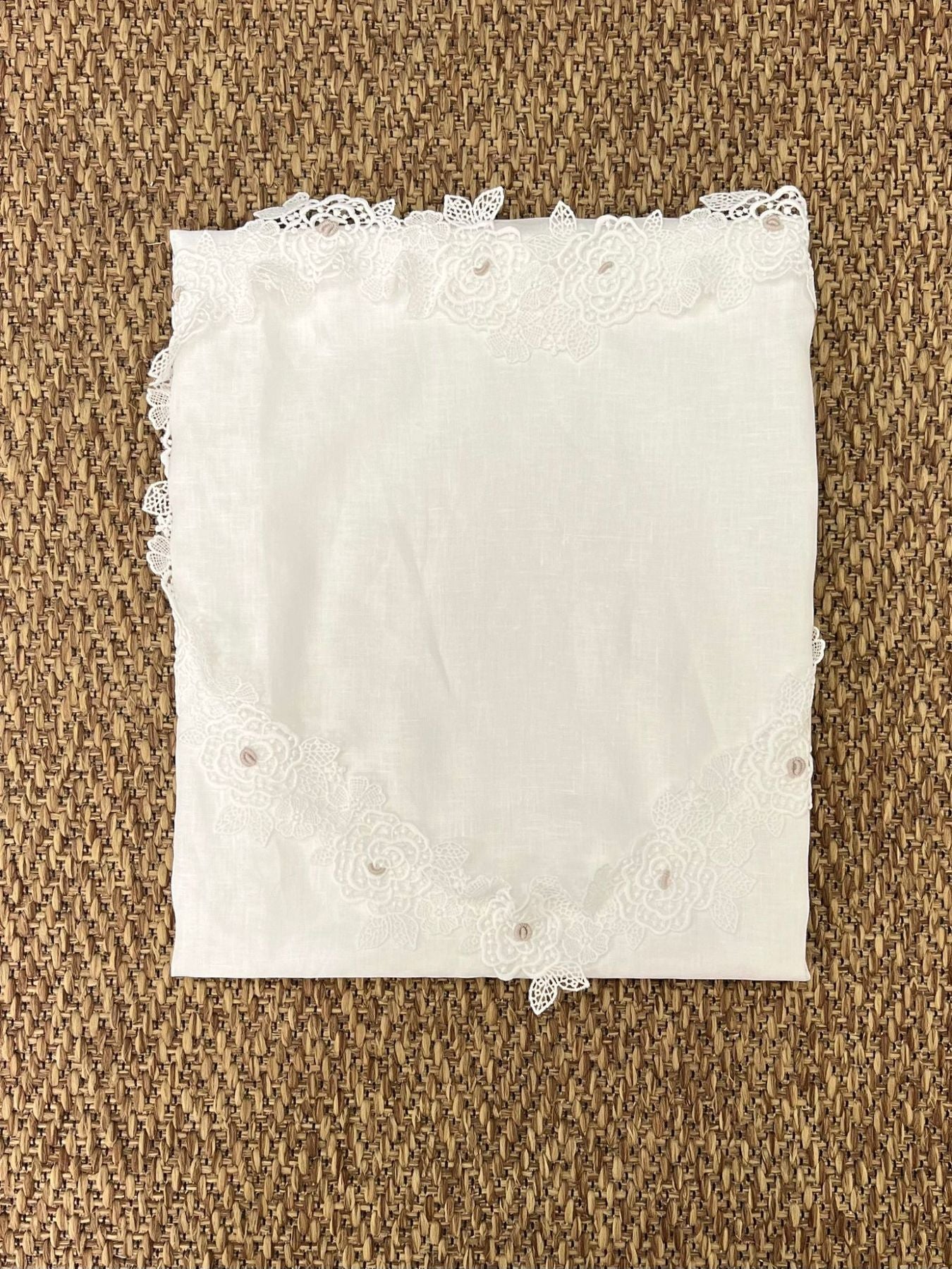 Coperta in tessuto foderata Neonata BIANCO EP1281 - NANU' BABY