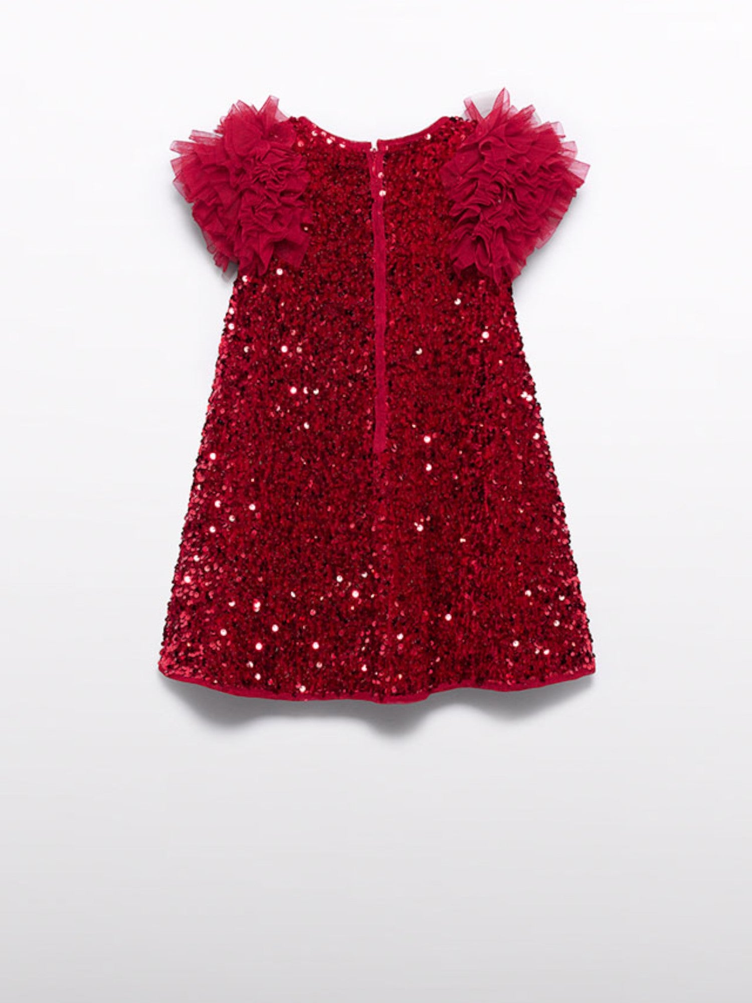 Abito lustrini velluto Bimba Rosso 5529/2 - NANU' BABY