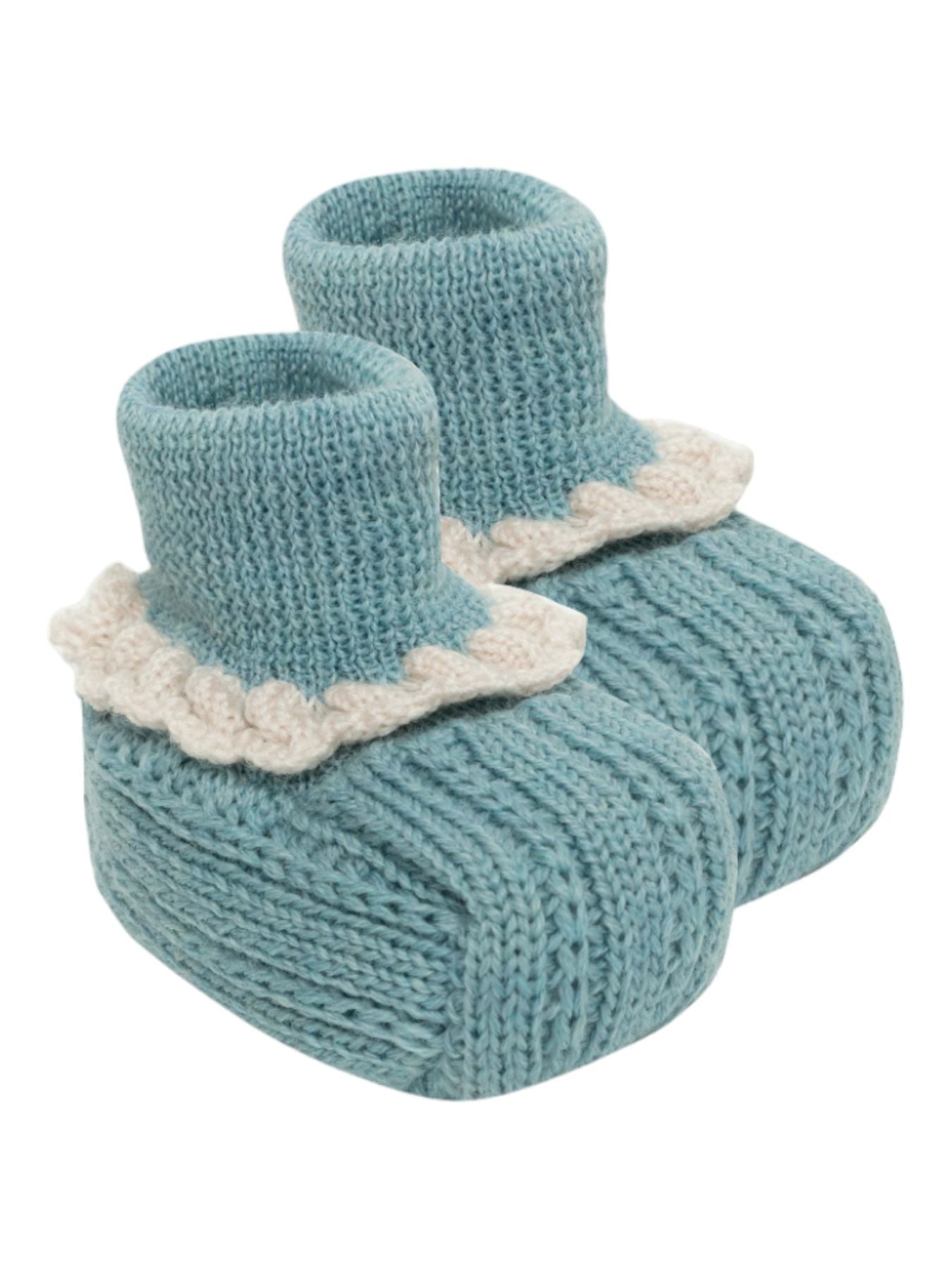 Babbucce Fiocco Neonata EUCALIPTO IB19S - NANU' BABY