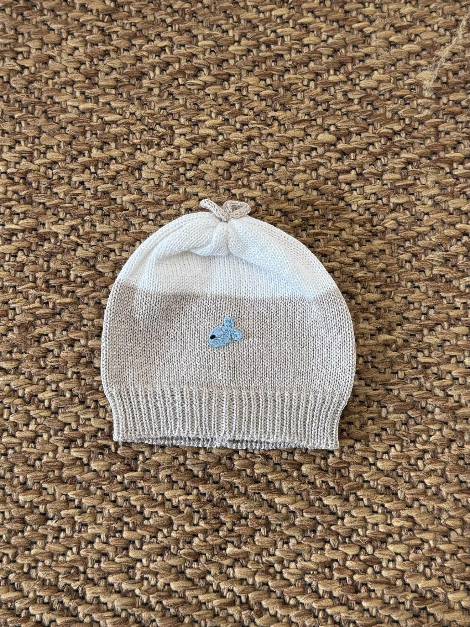 Cuffia Pesciolino Neonato BIANCO AMALFI 1401 - NANU' BABY