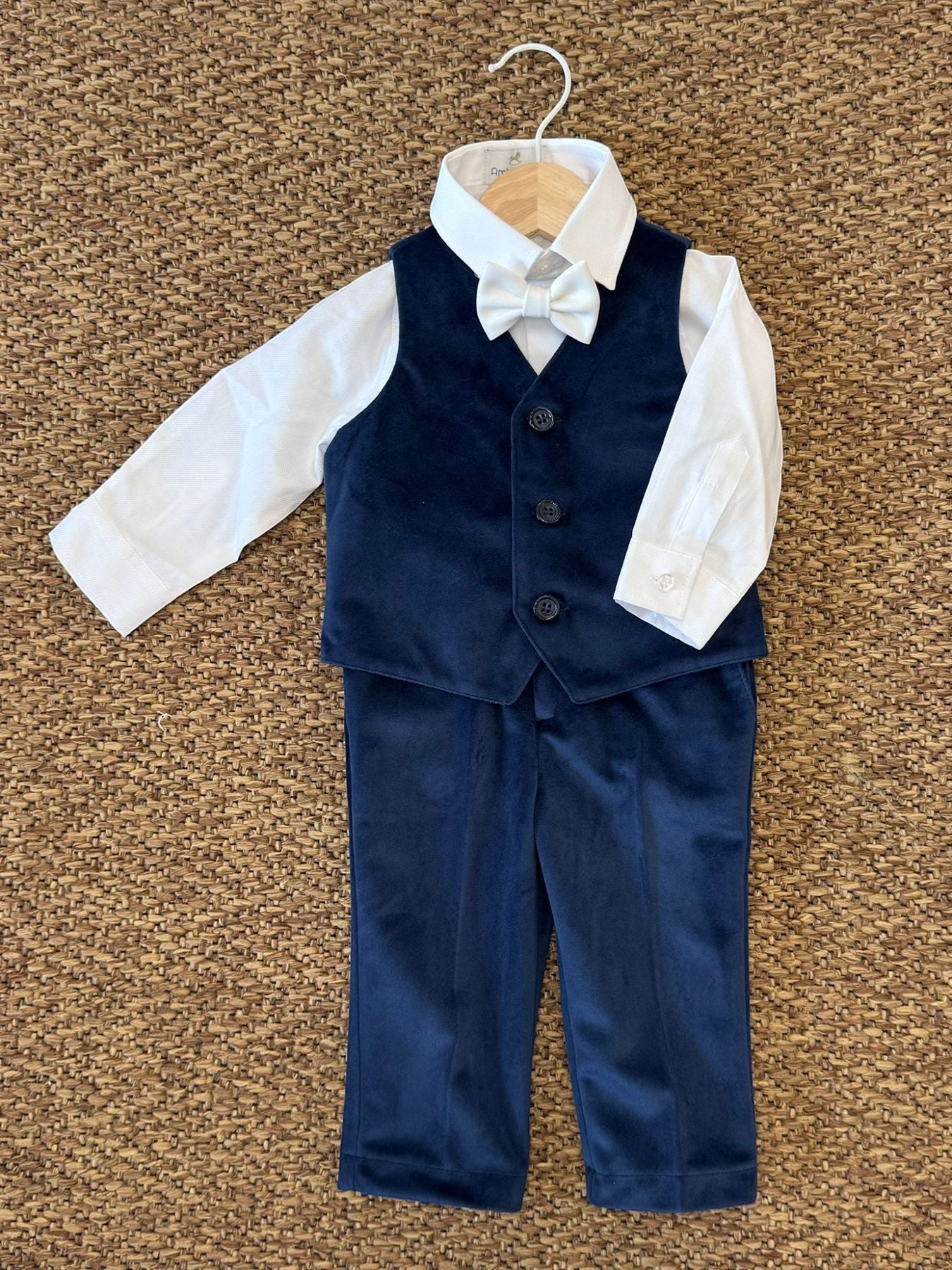 Completo cerimonia in velluto Bimbo BLU FM38168 - NANU' BABY