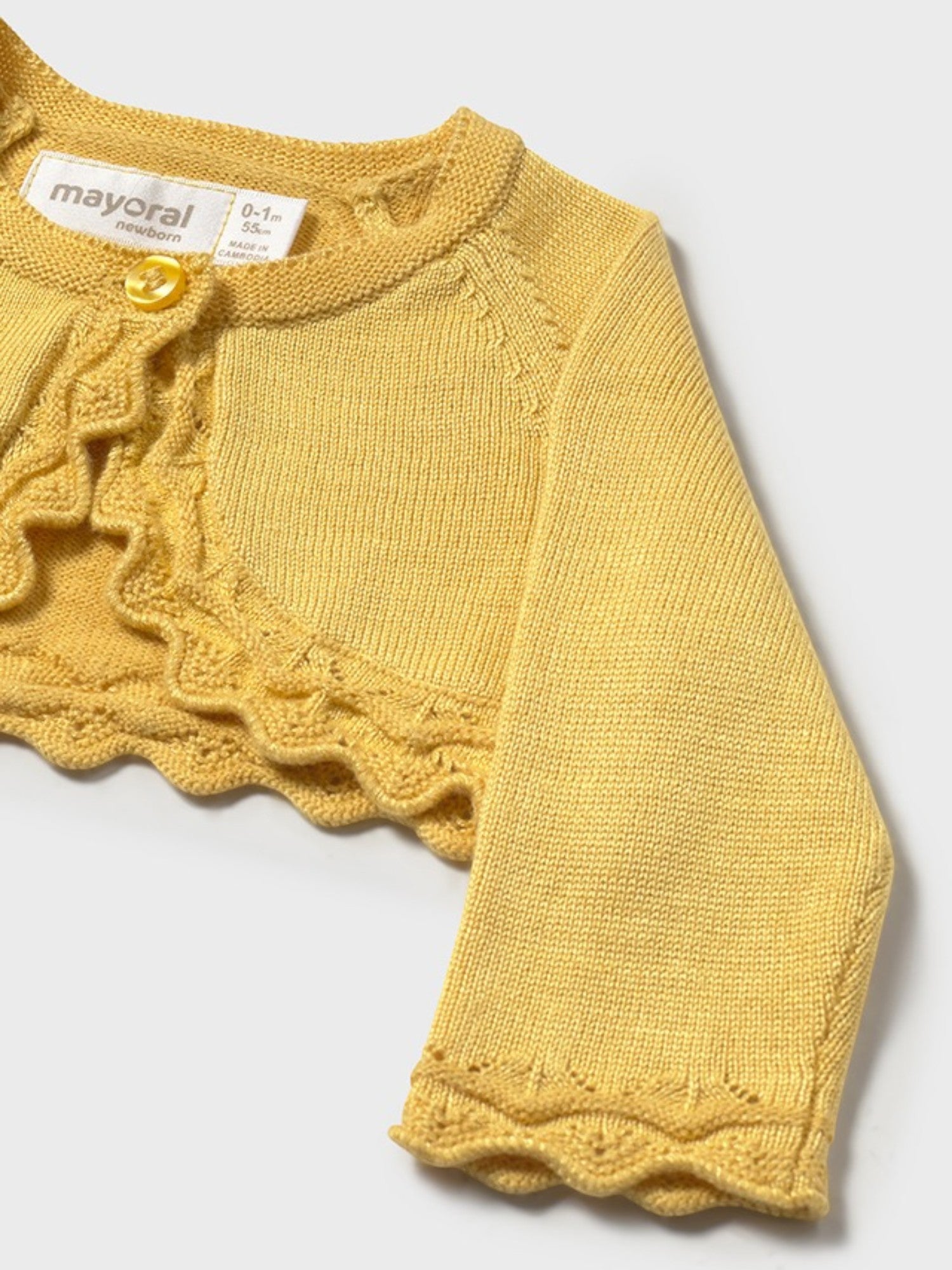 Giacchino in maglia basico Bimba GIALLO 318 /G - NANU' BABY