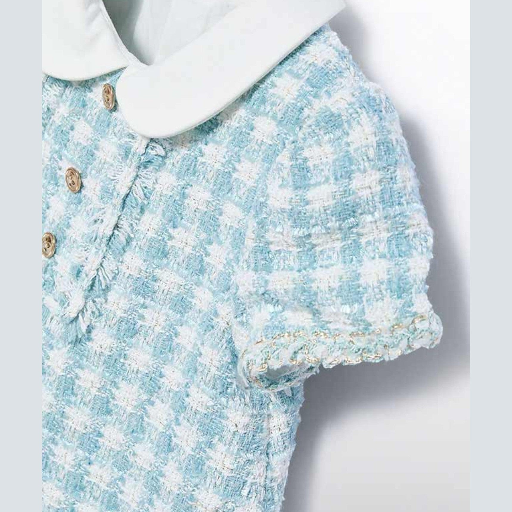 Abito quadri lurex Bimba Verde 5511/9 - NANU' BABY