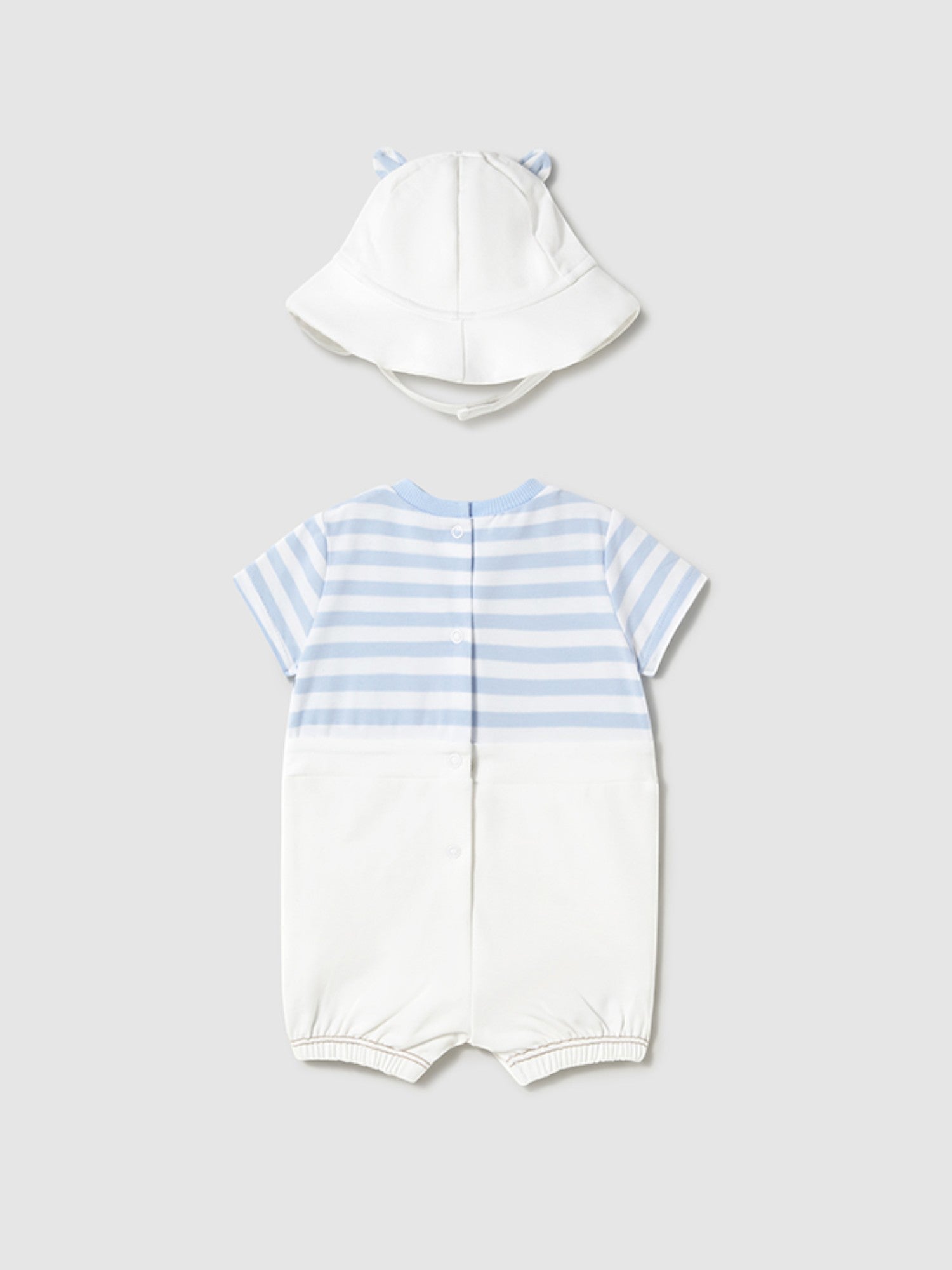 Pagliaccetto salopette,cappello Bimbo CIELO 1606 /C - NANU' BABY