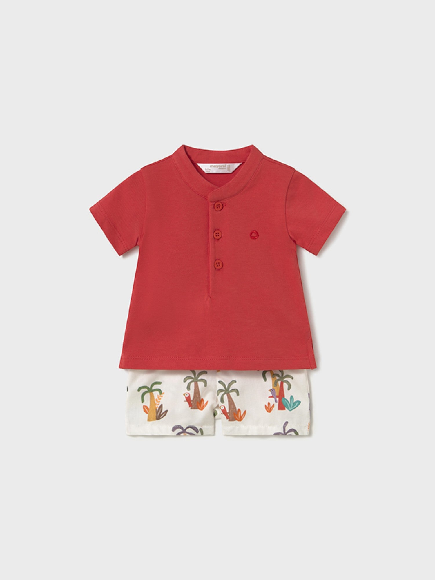 Completo pantalone corto e polo Bimbo ROSSO 1217 /RS - NANU' BABY