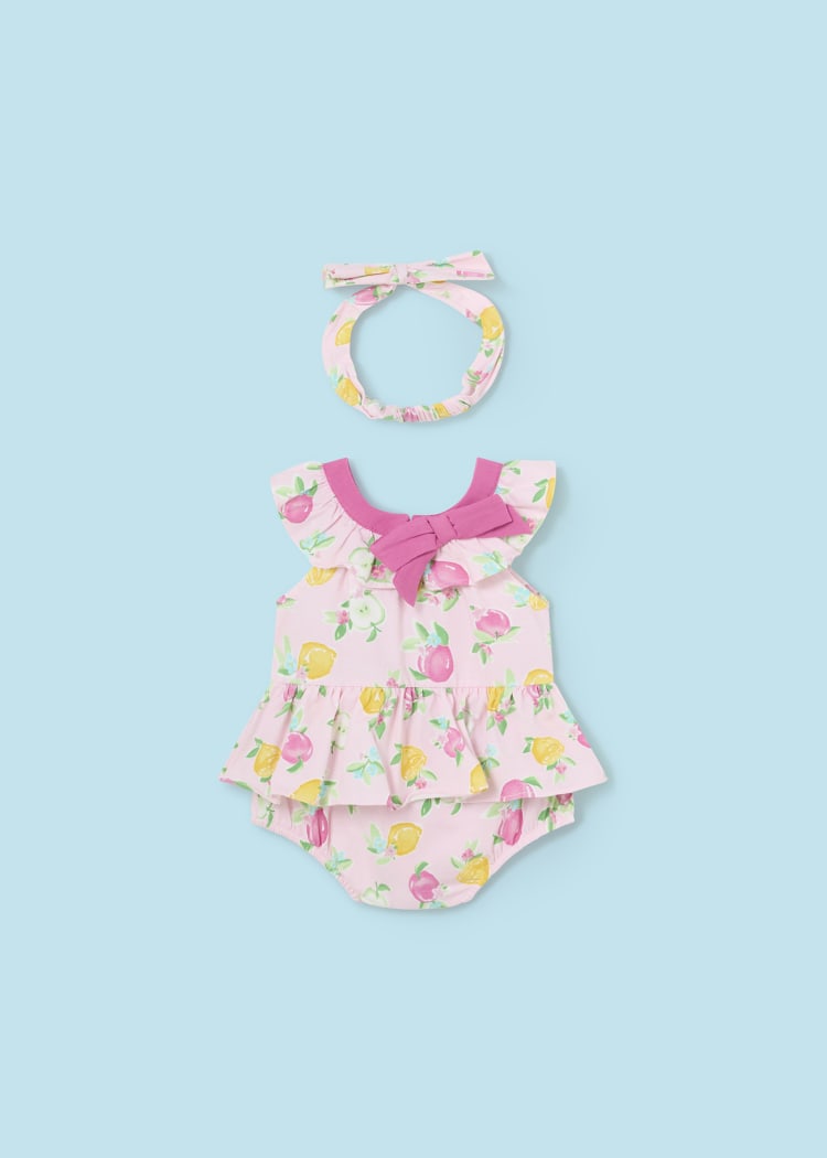 Pagliaccetto con fascia Bimba ROSA 1632 - NANU' BABY