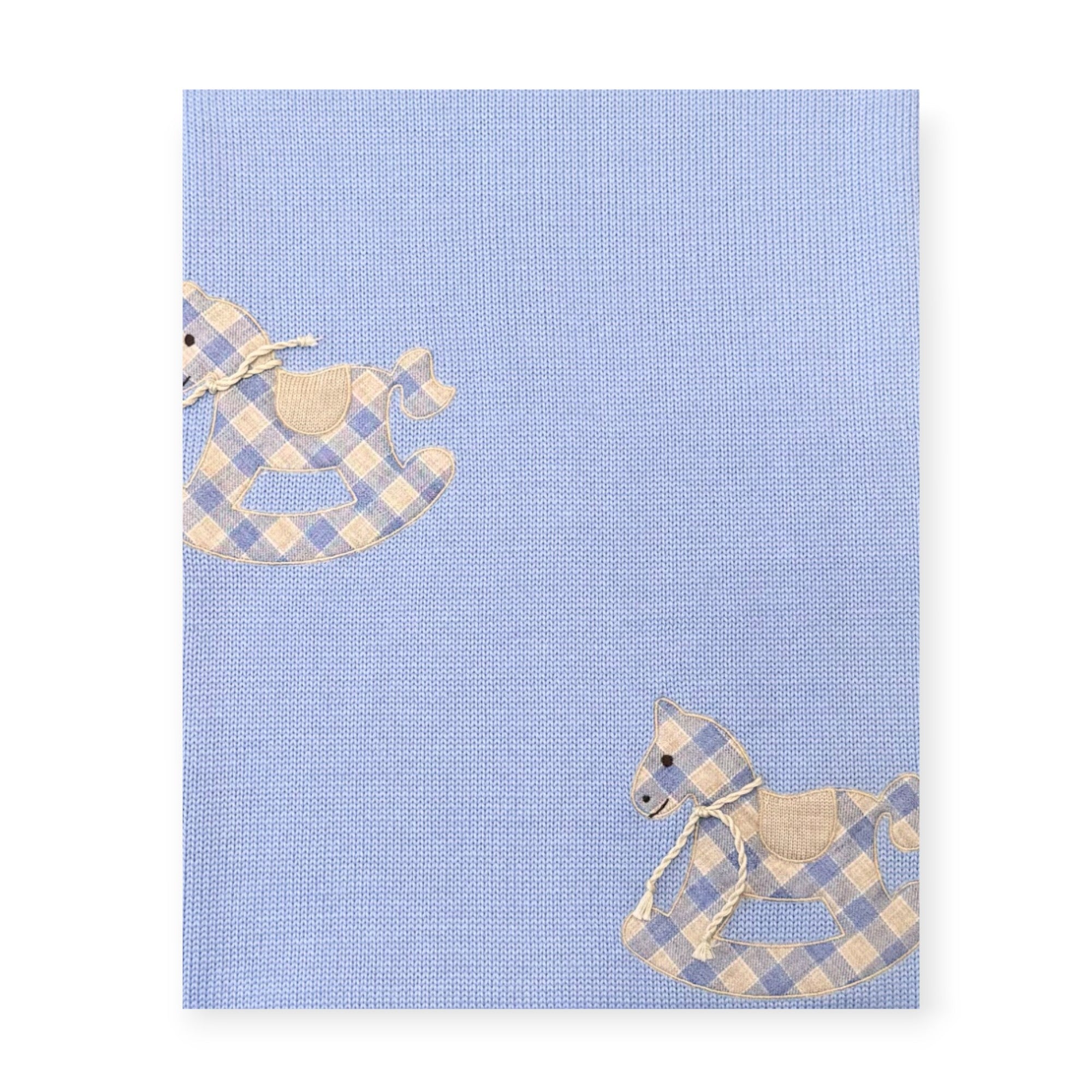 Coordinato nascita Misto Lana AZZURRO Little Horse 7820