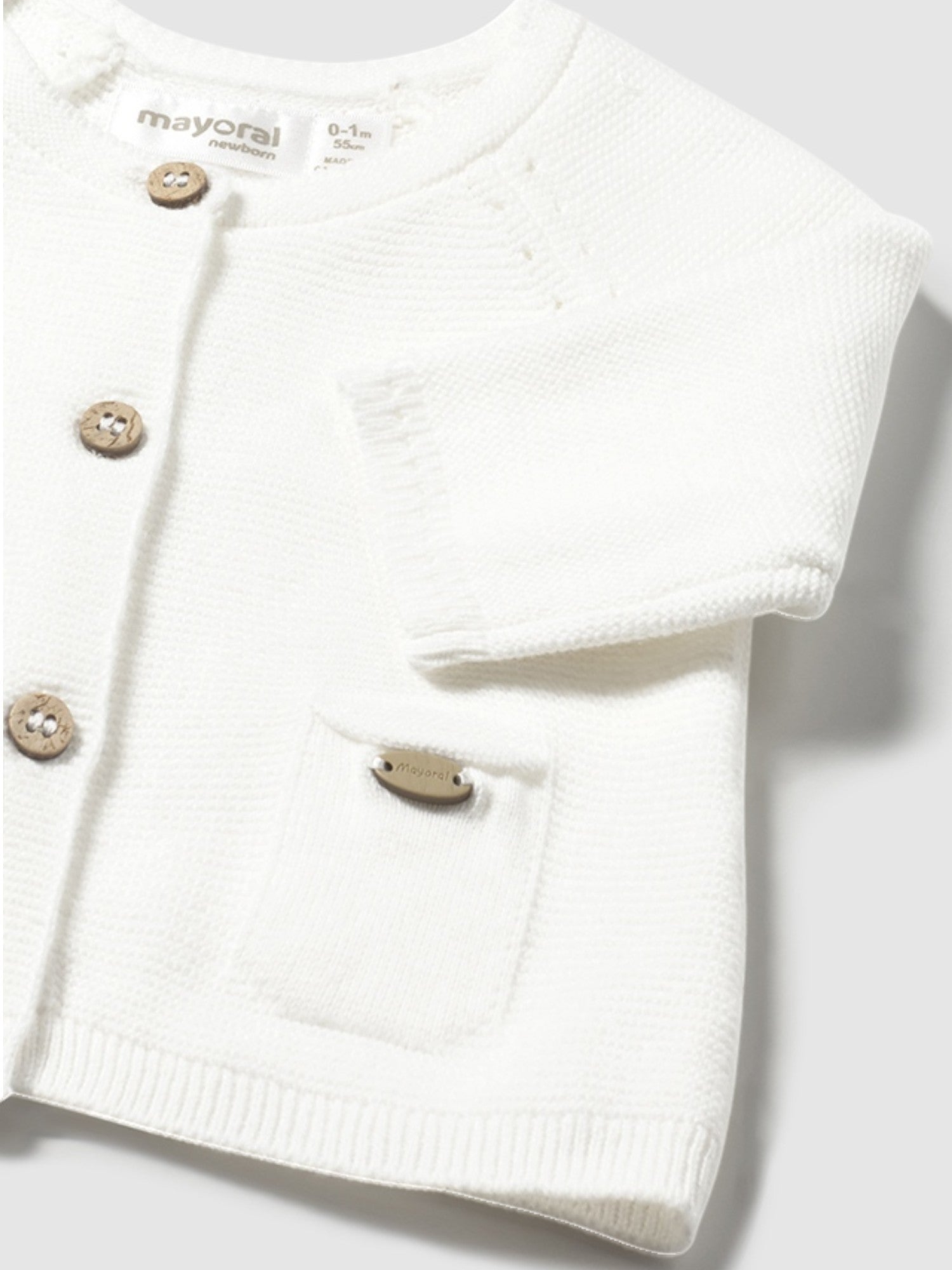 Giacchino lungo maglia Bimba NATURAL 1307 /N - NANU' BABY