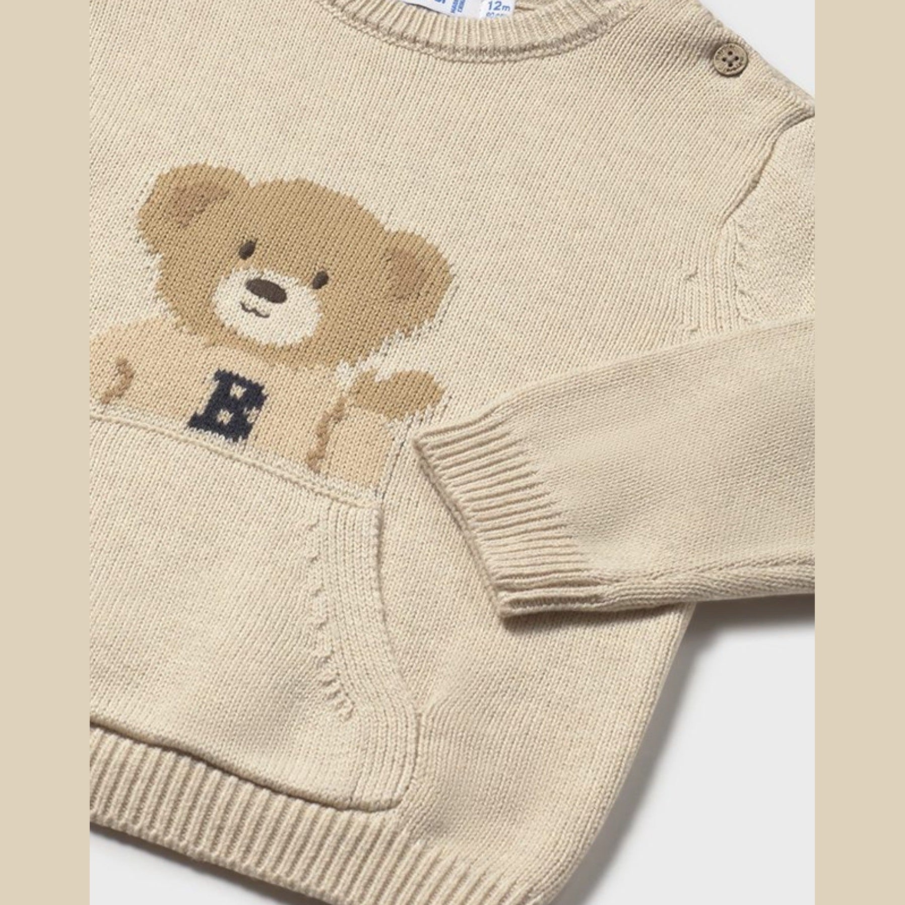 Maglione intarsi grande Bimbo Beige 2341/59 - NANU' BABY