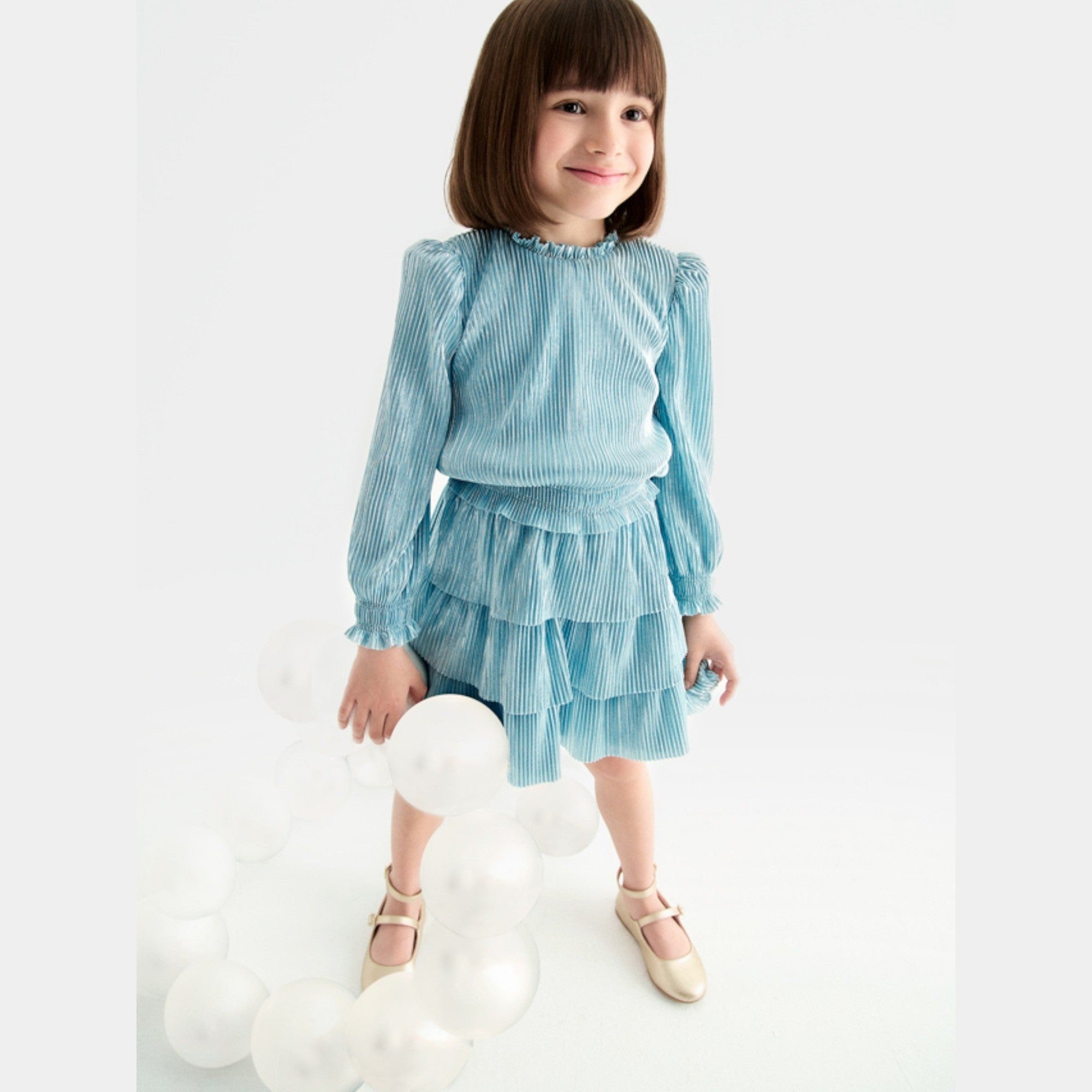 Compl. gonna plissettato Bimba Verde 5541/51 - NANU' BABY