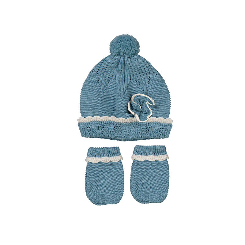 Compl. cappello e manopola VERDE 2D-9767/V - NANU' BABY