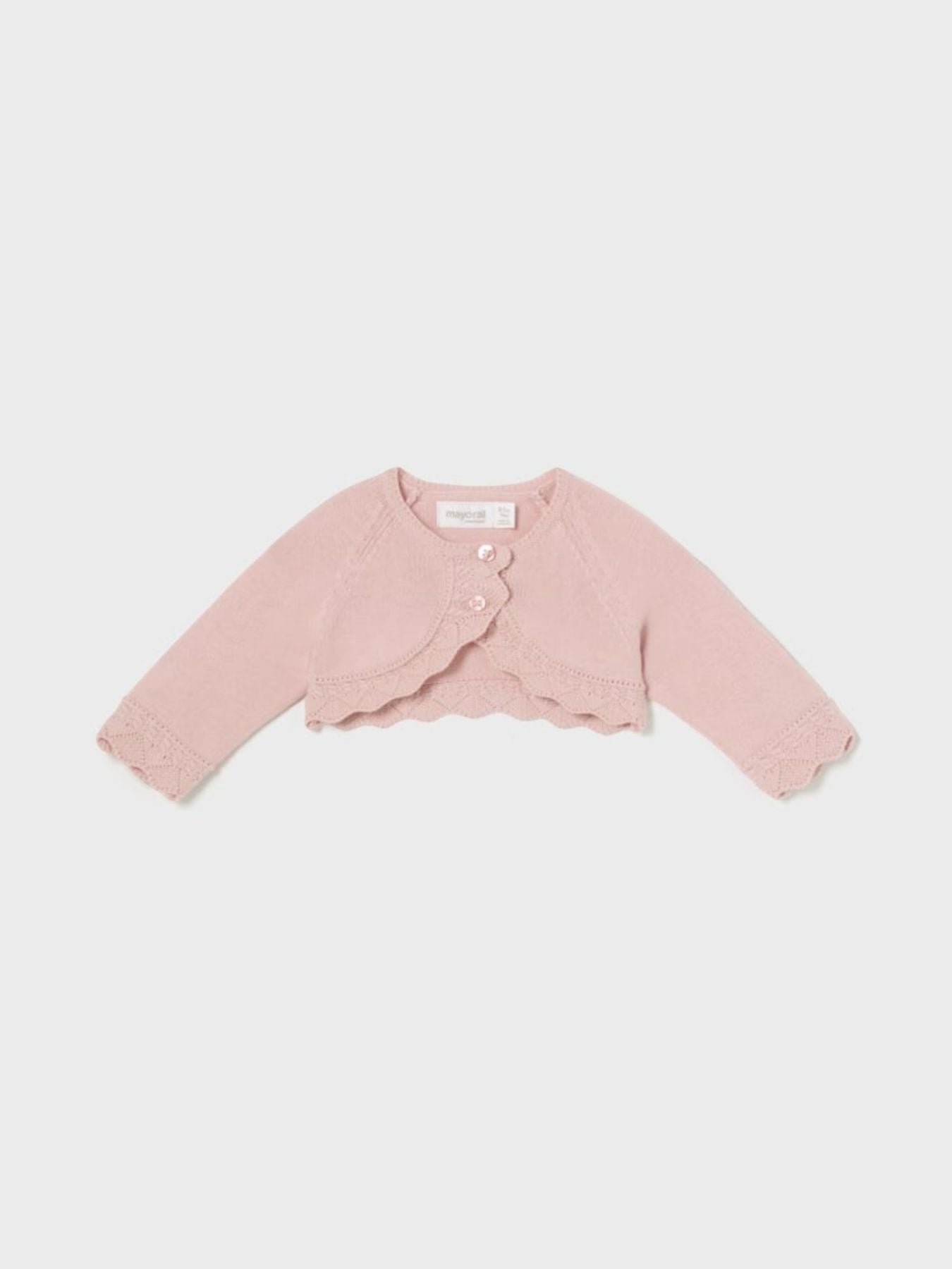 Cardigan corto maglia basico Bimba ROSA 2L-307/RB - NANU' BABY