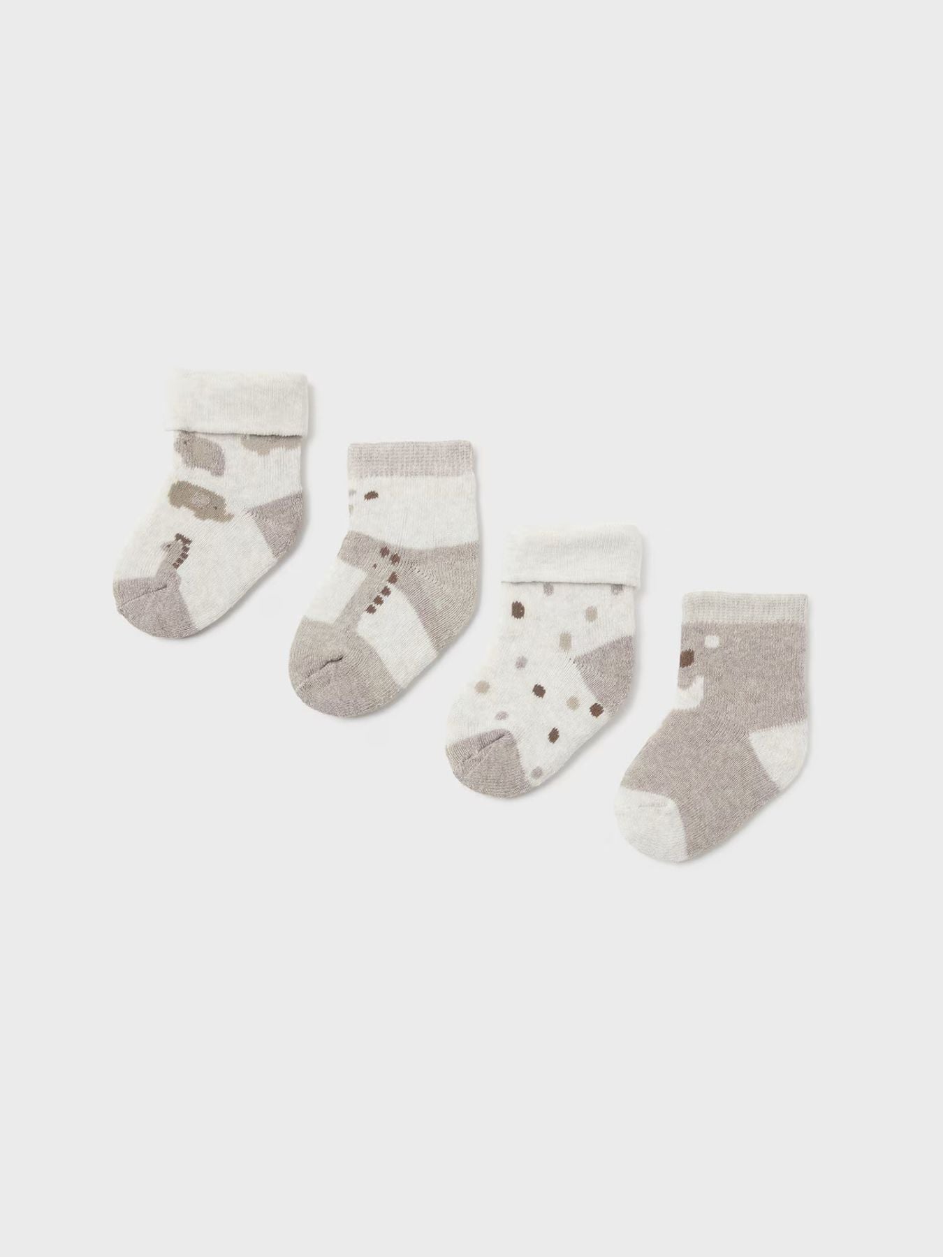 Set 4 calze MARRONE 1D-9759/MR - NANU' BABY