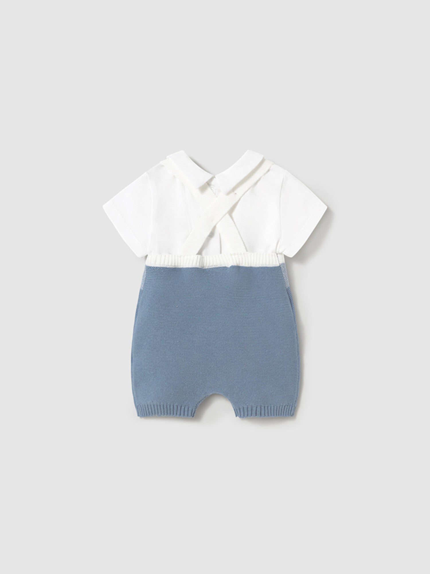 Completo salopette tricot Bimbo AZZURRO 1607 /A - NANU' BABY