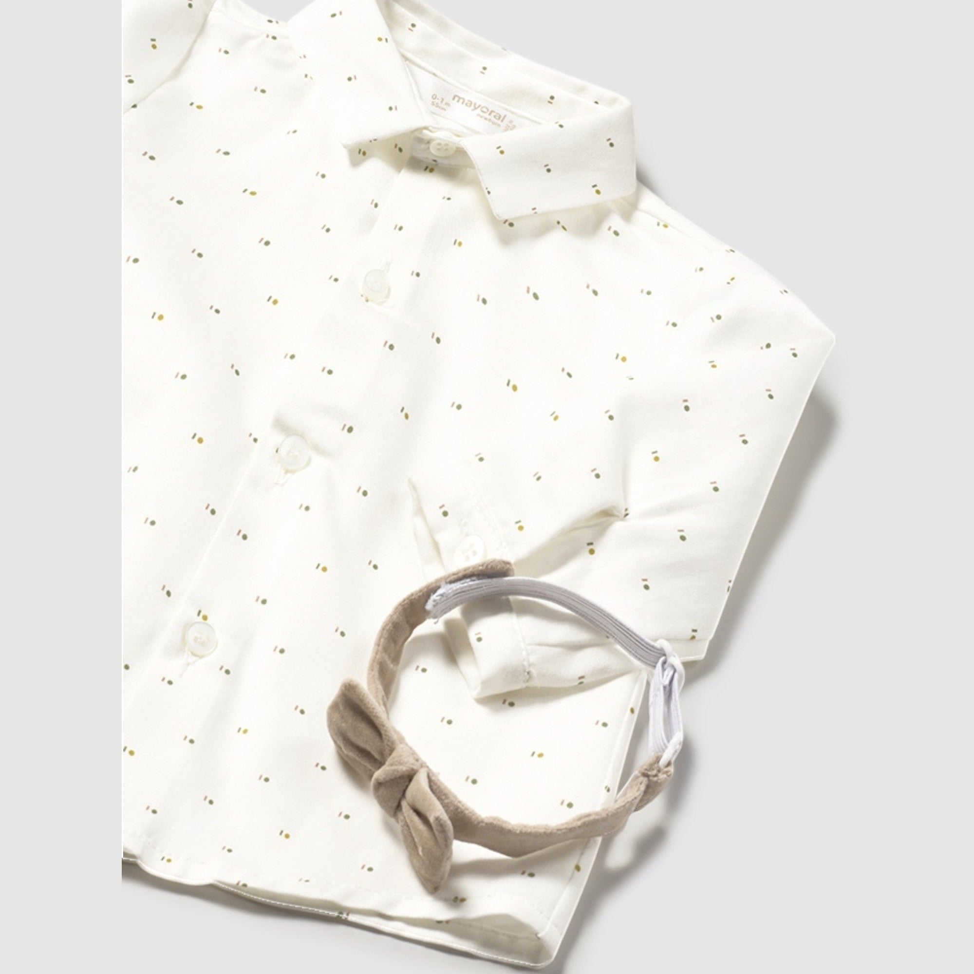Camicia Bimbo Beige Papillon Mayoral 2196/21 - NANÙ BABY - NANU' BABY