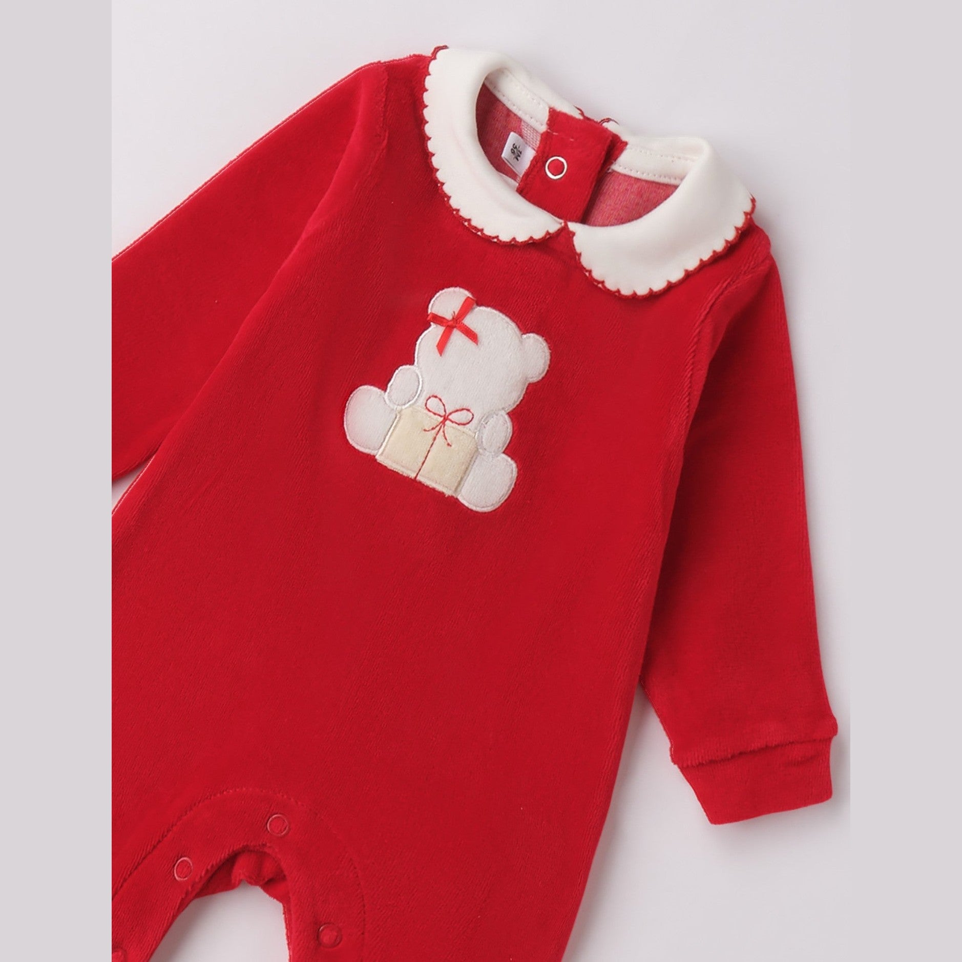 Tutina Intera Con Piede Neonata Rosso 3F769/2253 - NANU' BABY