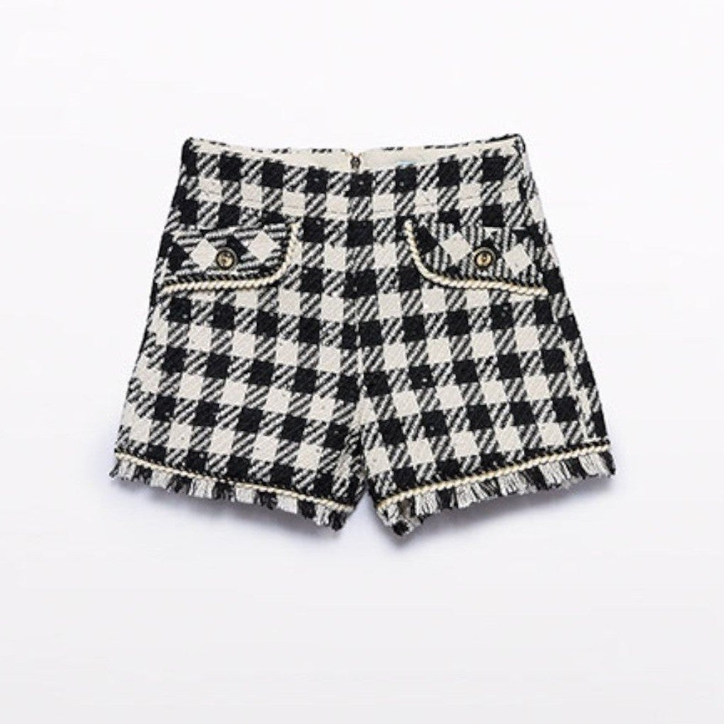 Bermuda vichy lustrini Bimba Nero 5716/8 - NANU' BABY