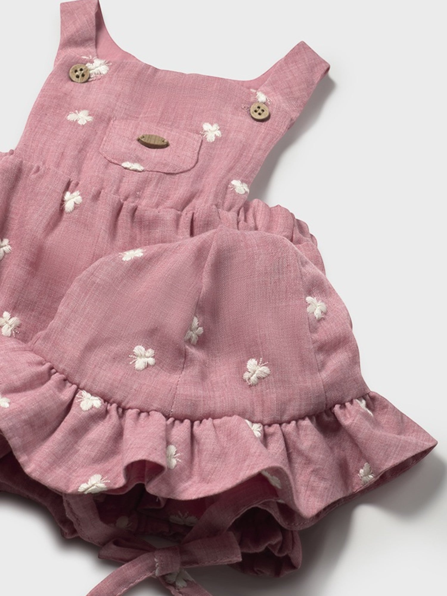 Salopette e cappello Bimba ROSA 1665 /R - NANU' BABY